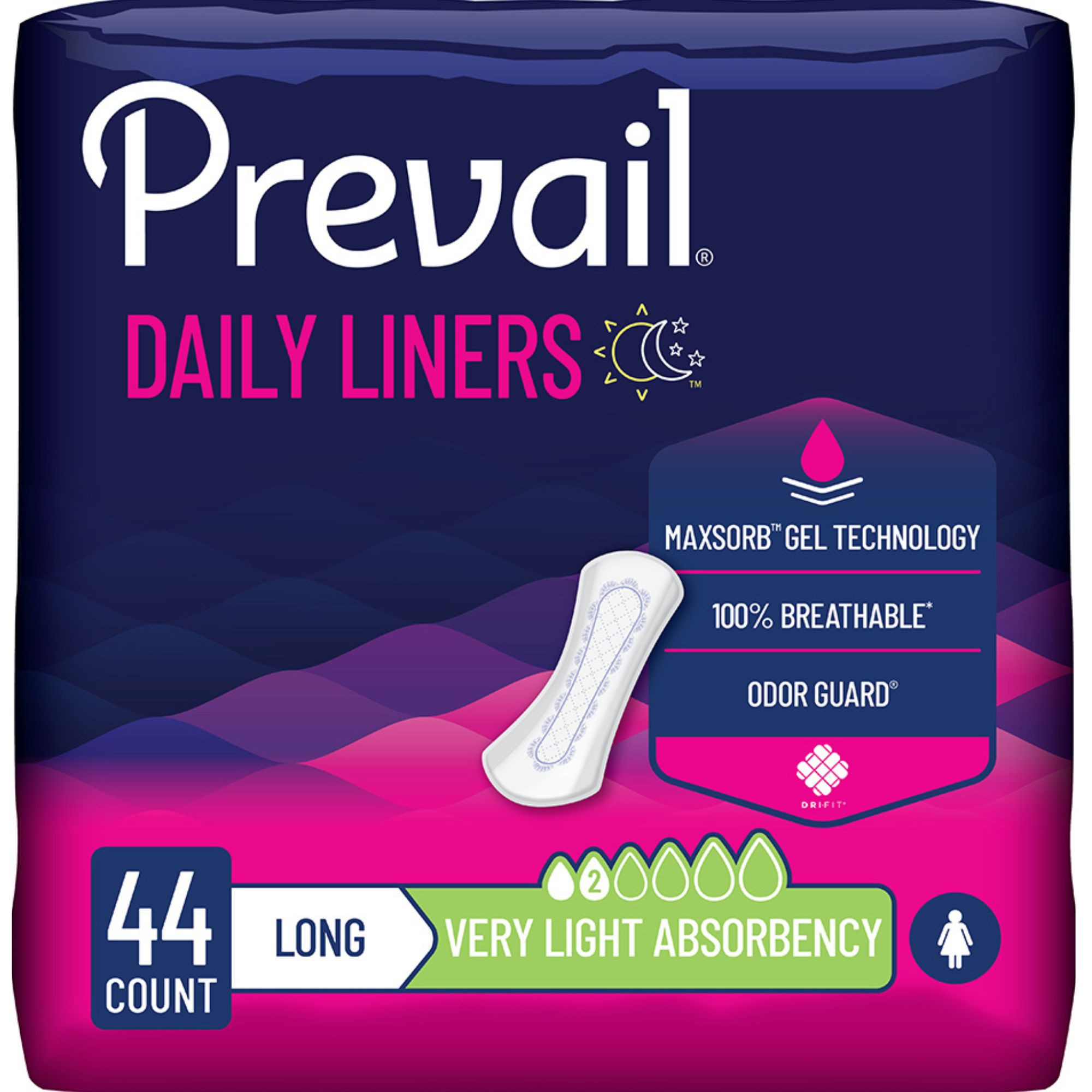 Prevail Daily Pads for Bladder Leaks, Light Absorbency