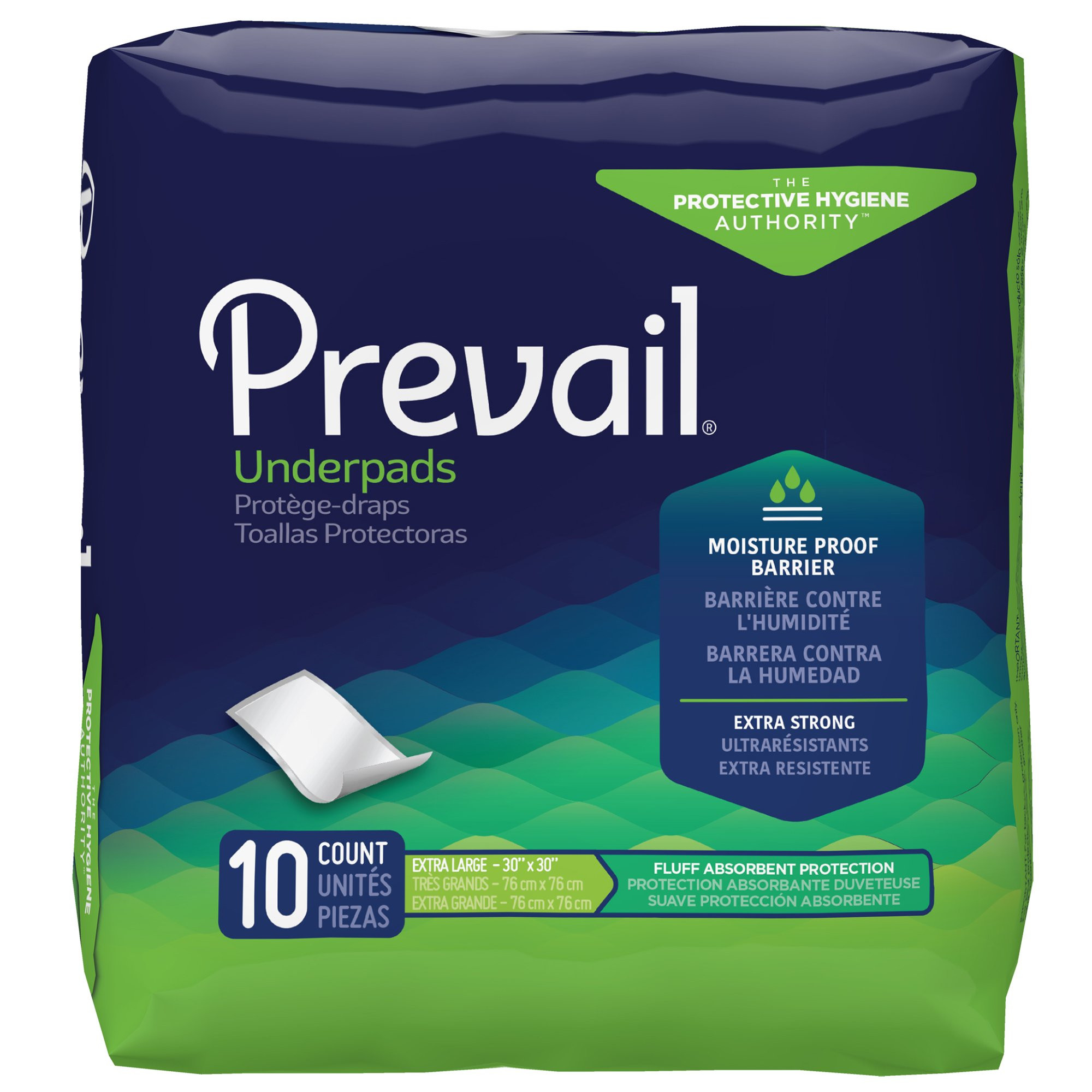 Prevail  Underpad, White, Light Absorbency
