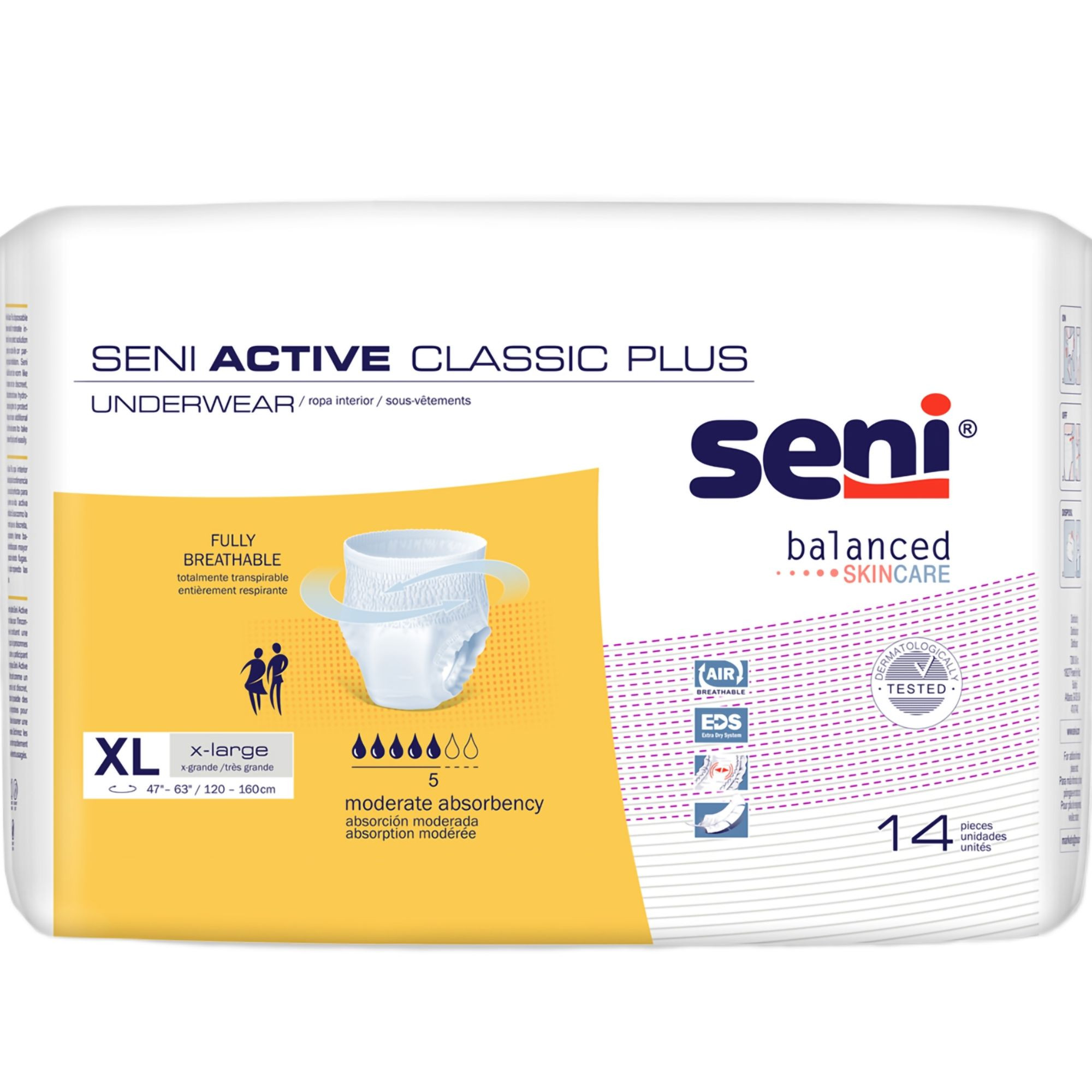 Seni Active Classic Plus Pull-up Underwear, Moderate Absorbency