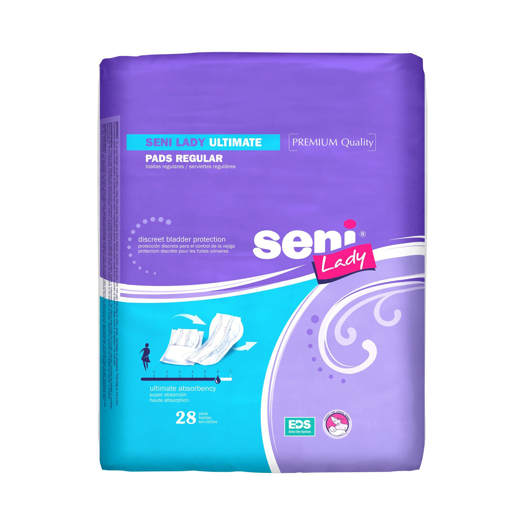 Seni Lady Ultimate Incontinence Bladder Pads, Heavy Absorbency
