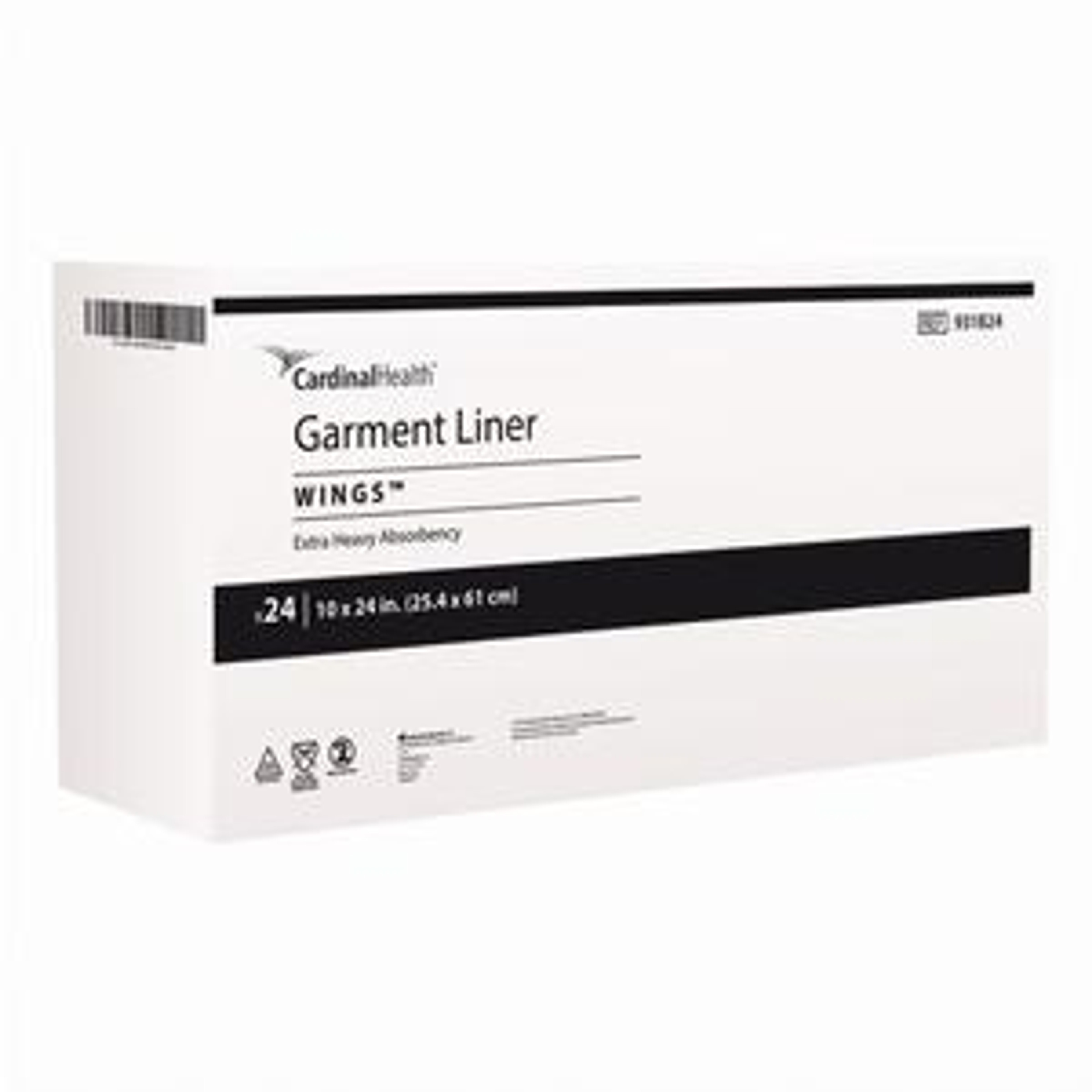 Cardinal Health Garment Liners with Wings, Heavy Absorbency