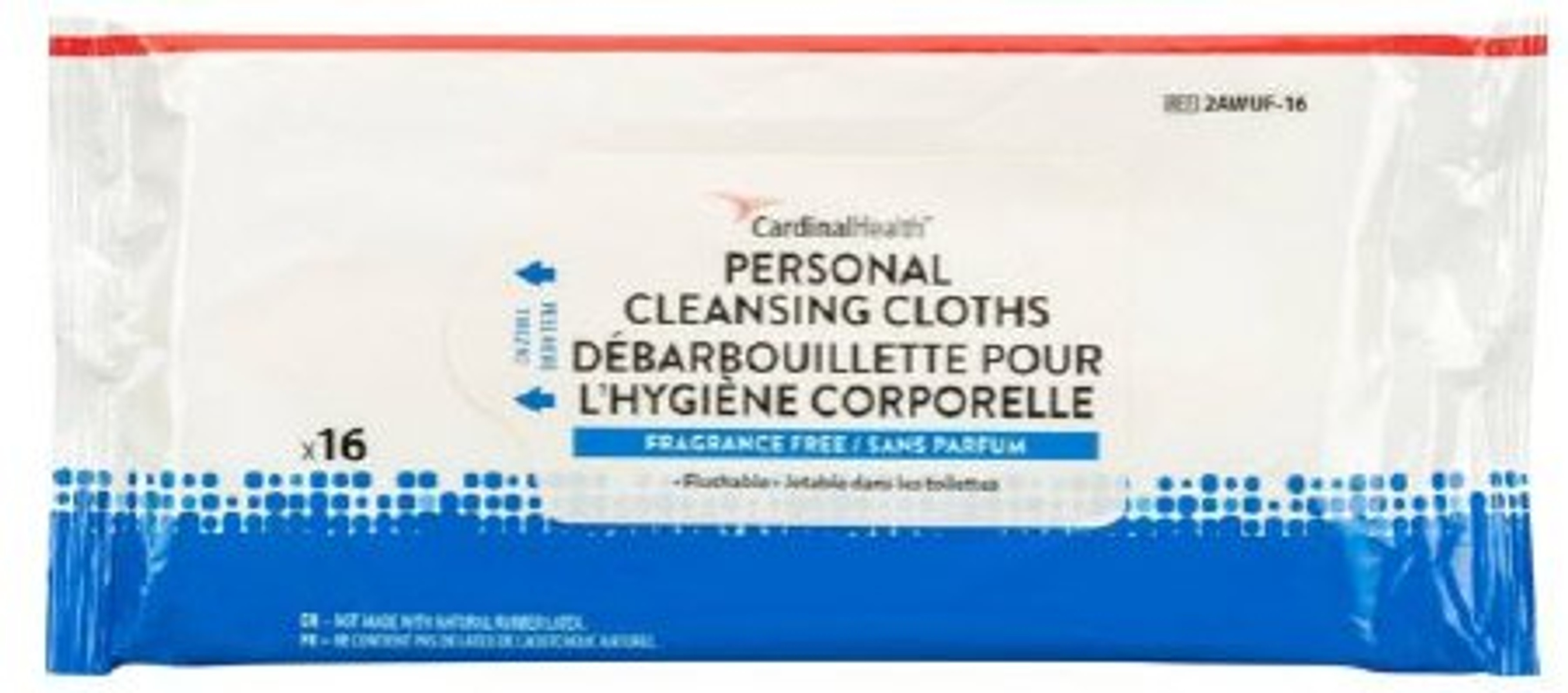 Cardinal Personal Cleansing Cloths Flushable