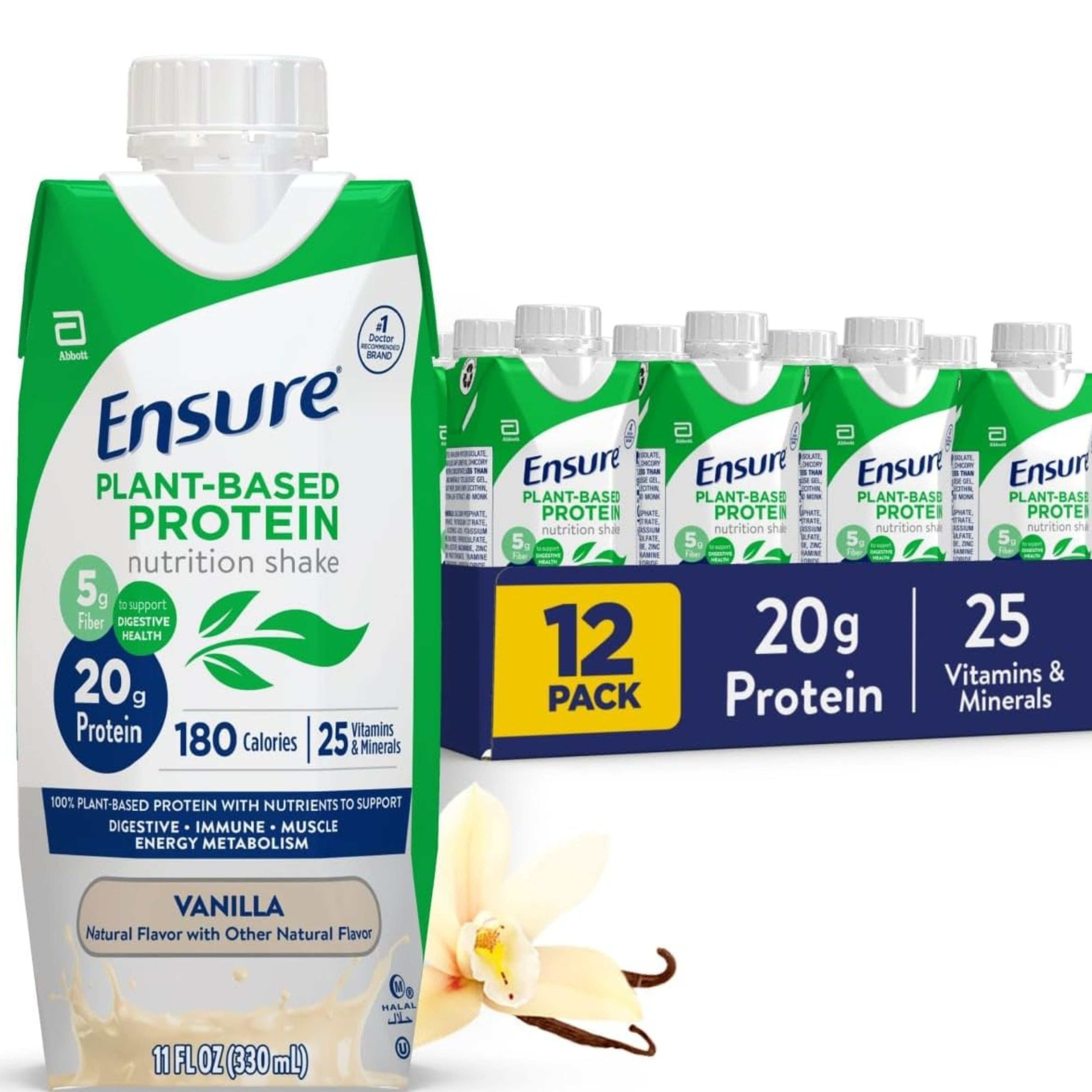 Ensure Plant-Based Protein Nutritional Shake, Carton