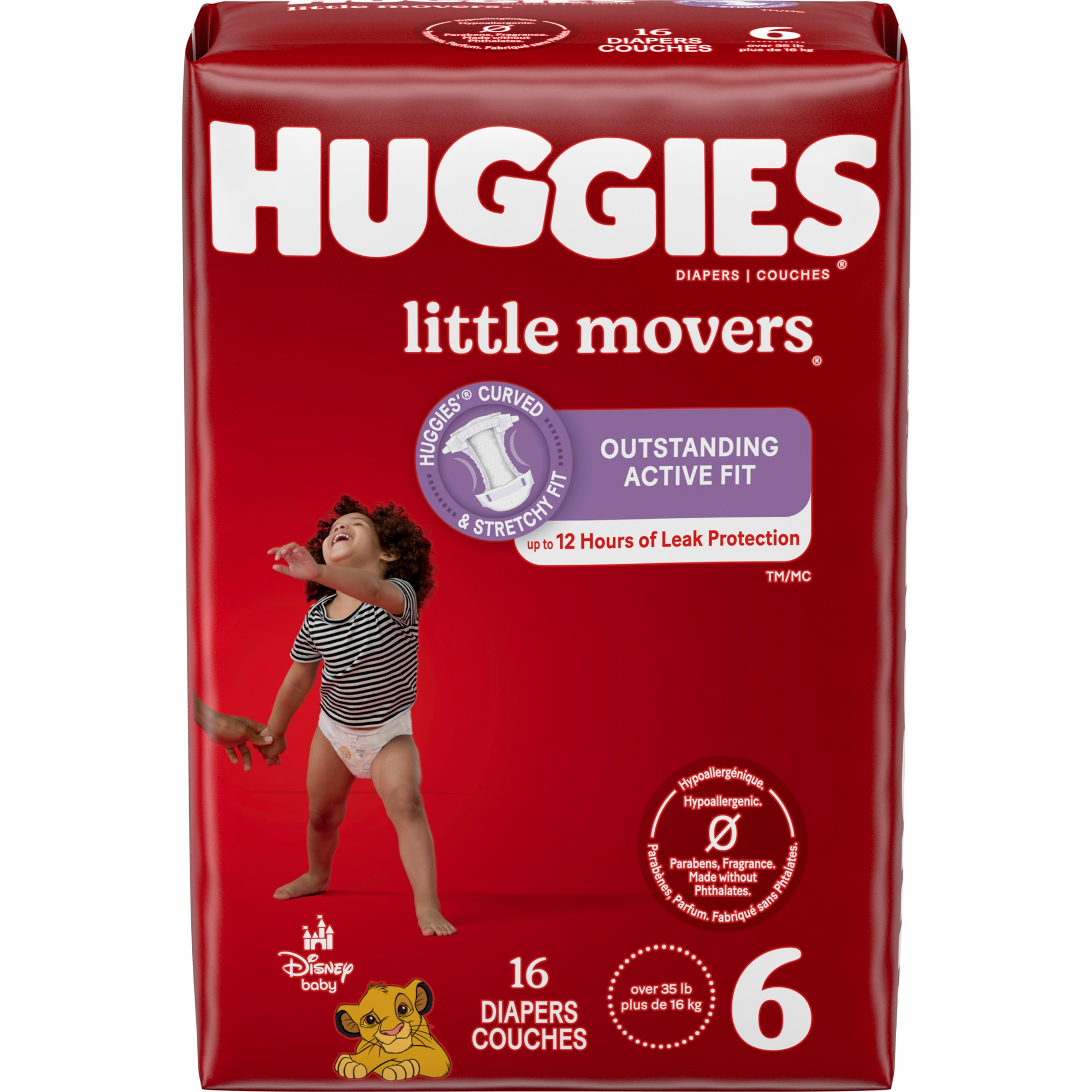 Huggies Little Movers Diapers, Moderate Absorbency