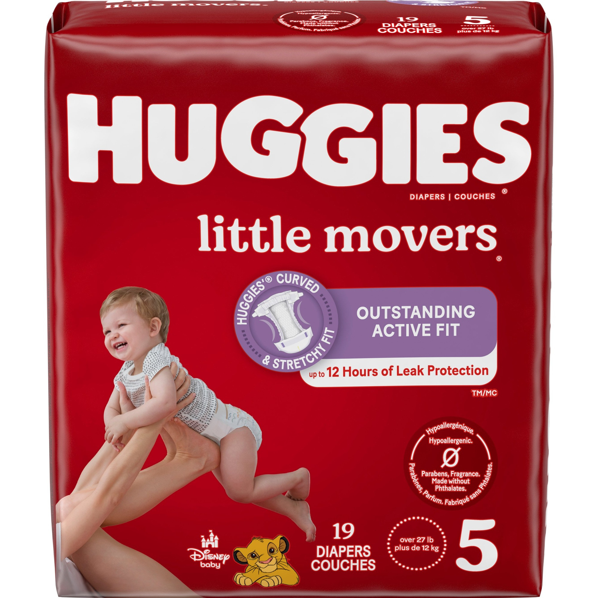 Huggies Little Movers Diapers, Moderate Absorbency