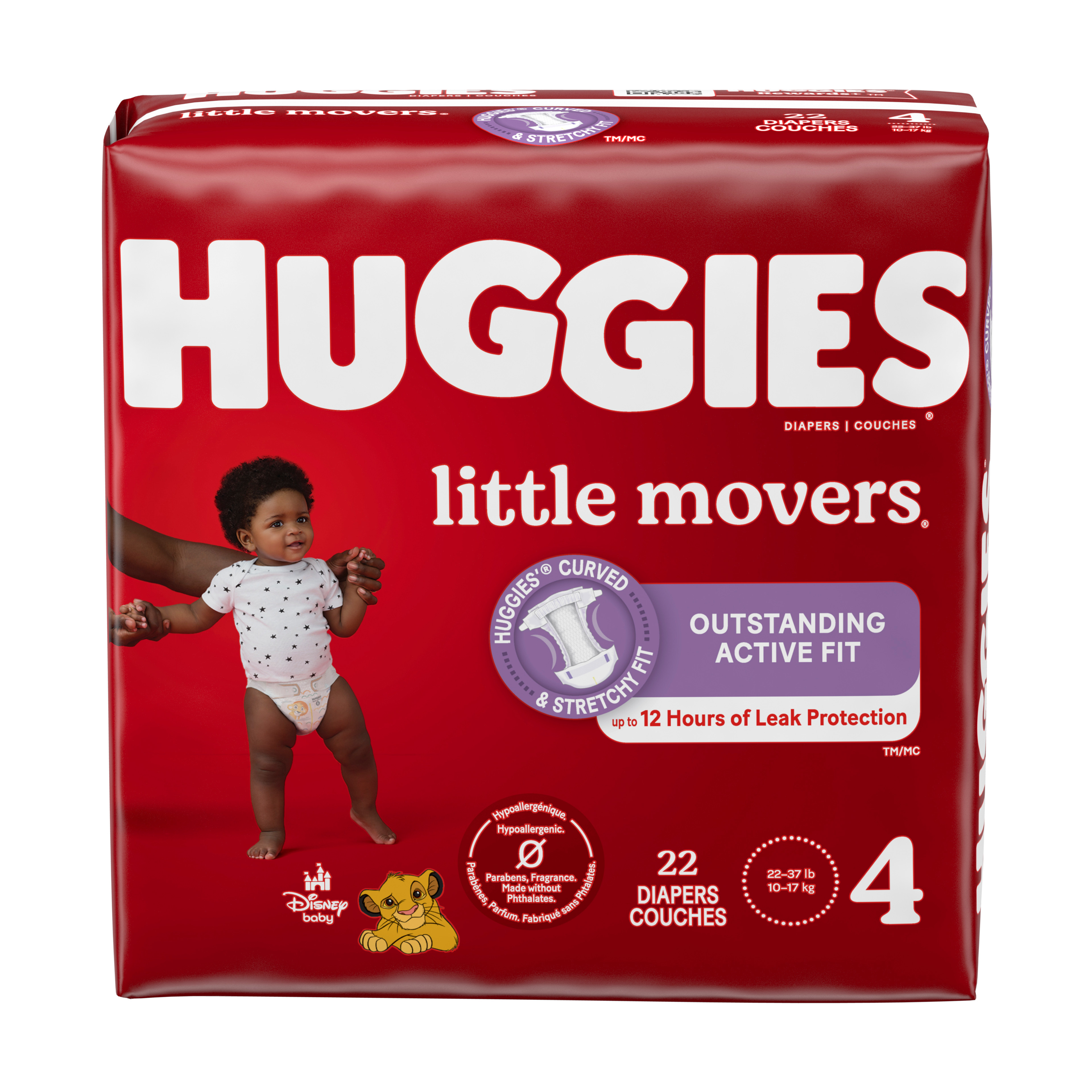 Huggies Little Movers Diapers, Moderate Absorbency