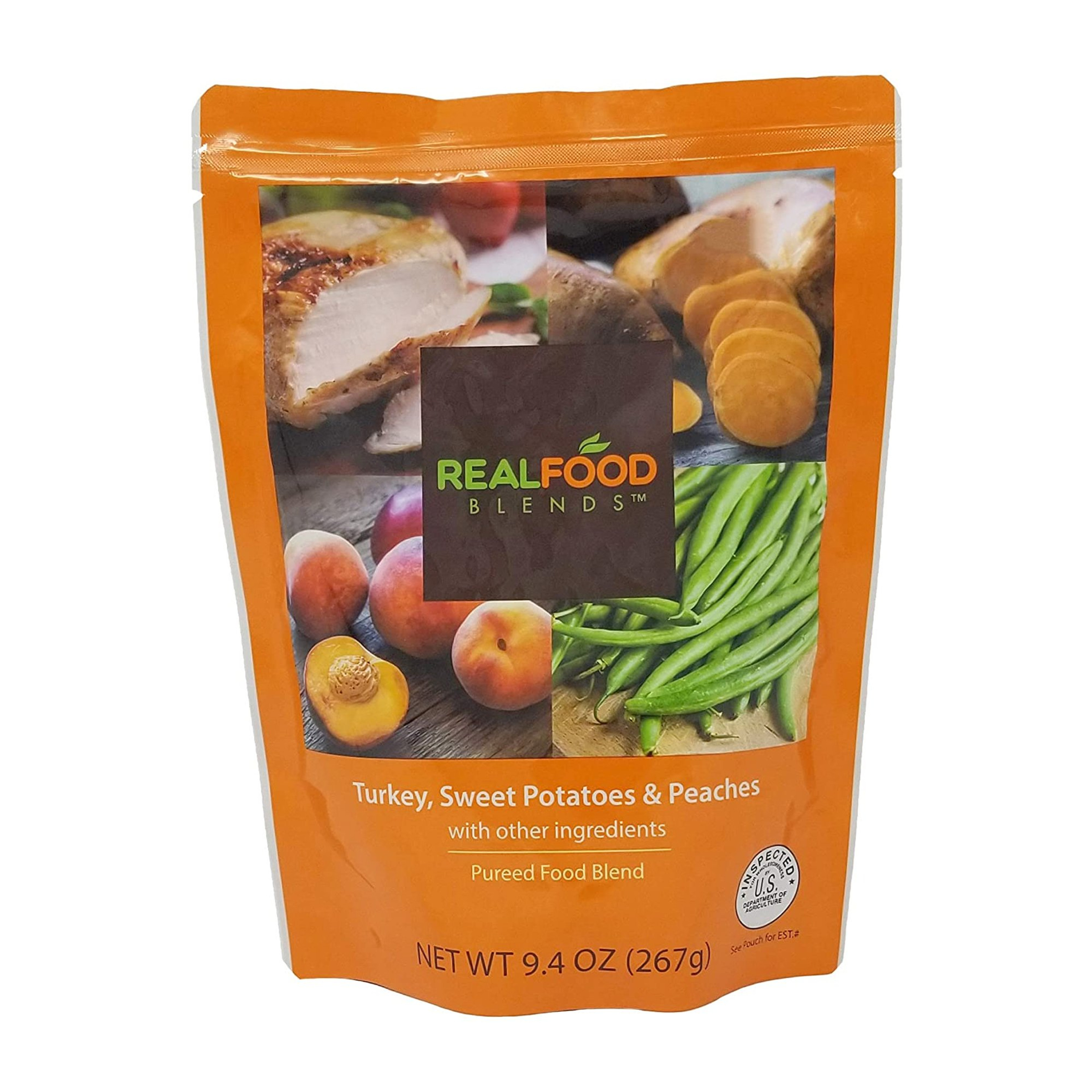 Real Food Blends Pureed Food Blends Tube Feeding Formula, Turkey, Sweet Potatoes & Peaches