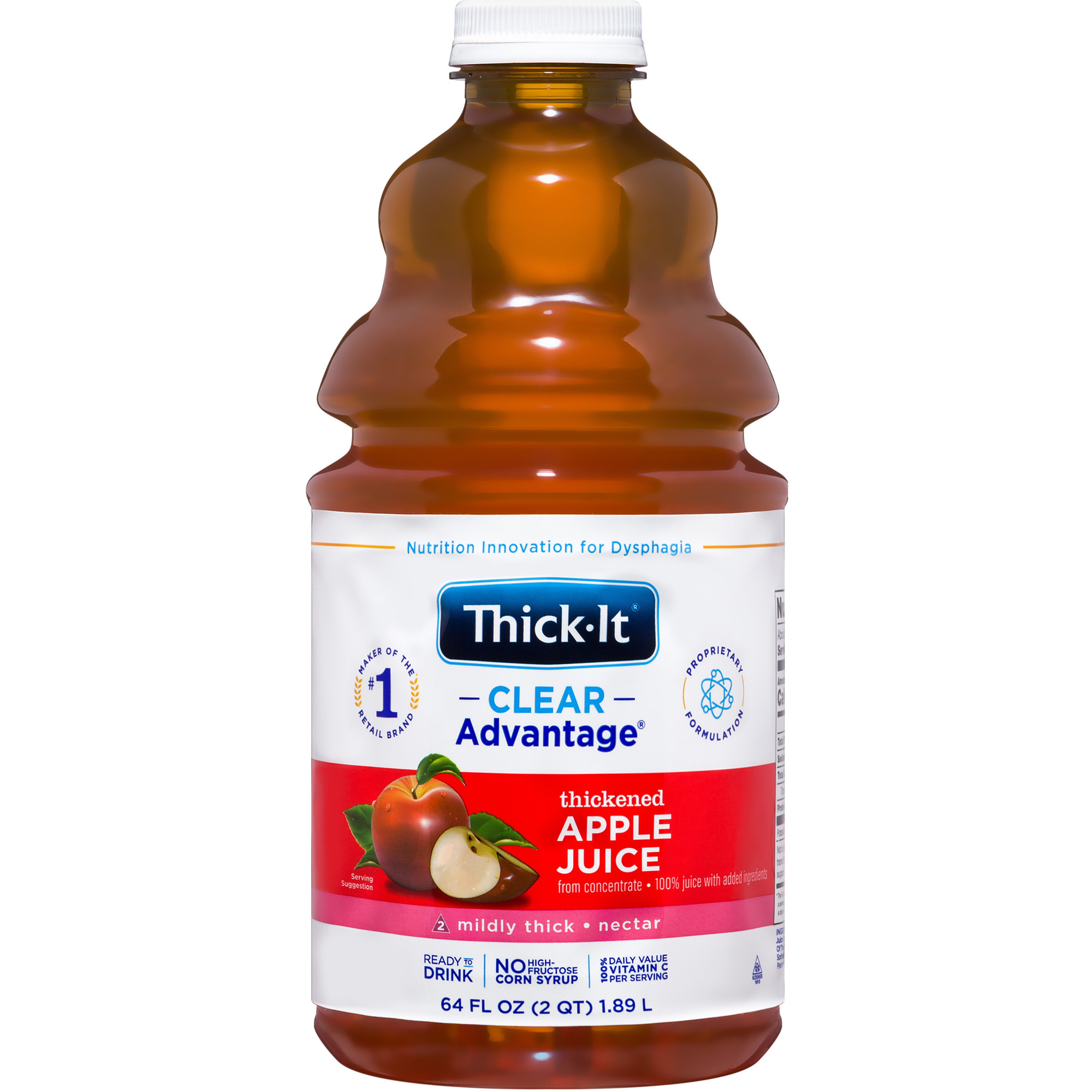 Thick-It Clear Advantage Thickened Apple Juice, Nectar Consistency, 64 oz.