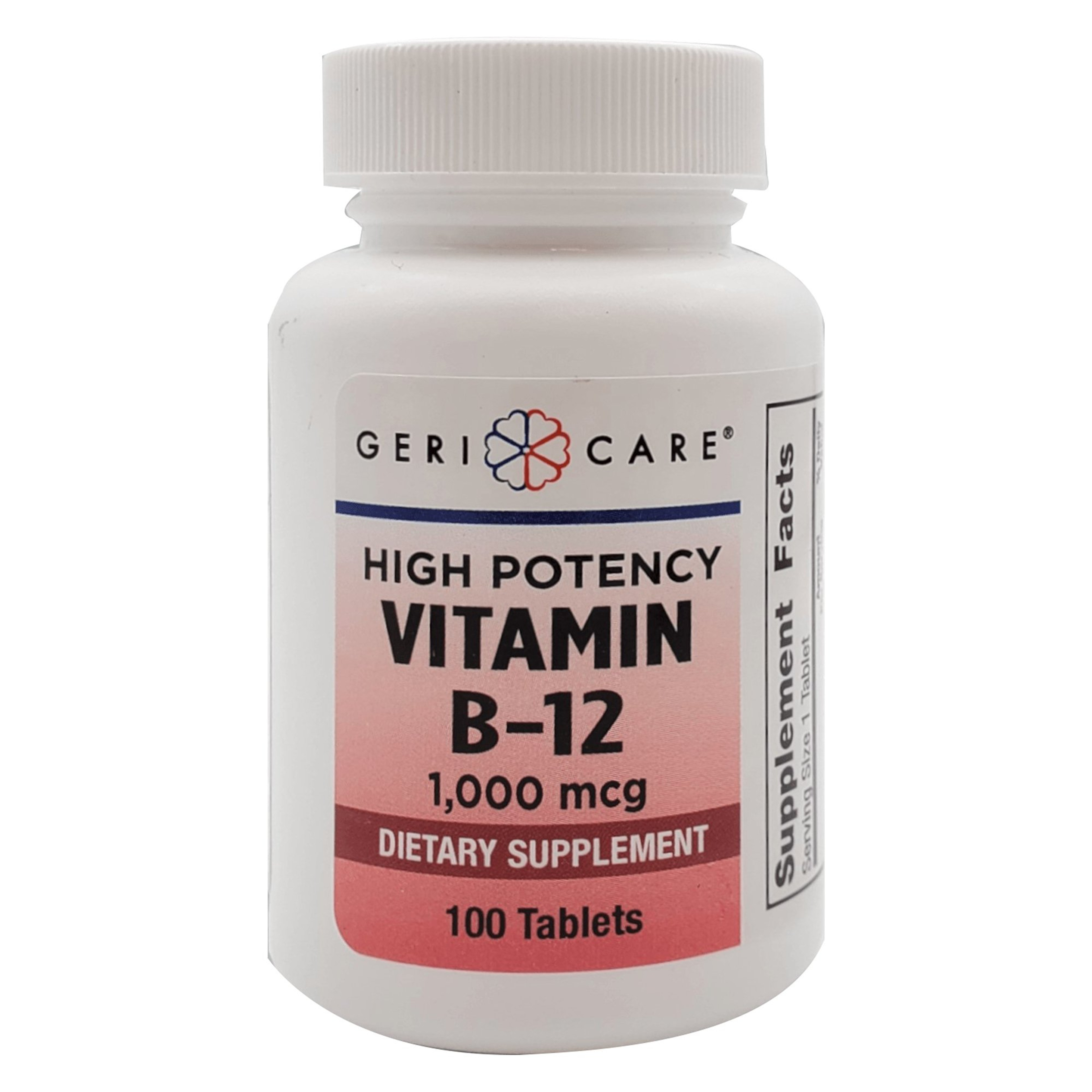 Geri-Care Vitamin B12 1000 mcg High Potency Dietary Supplement