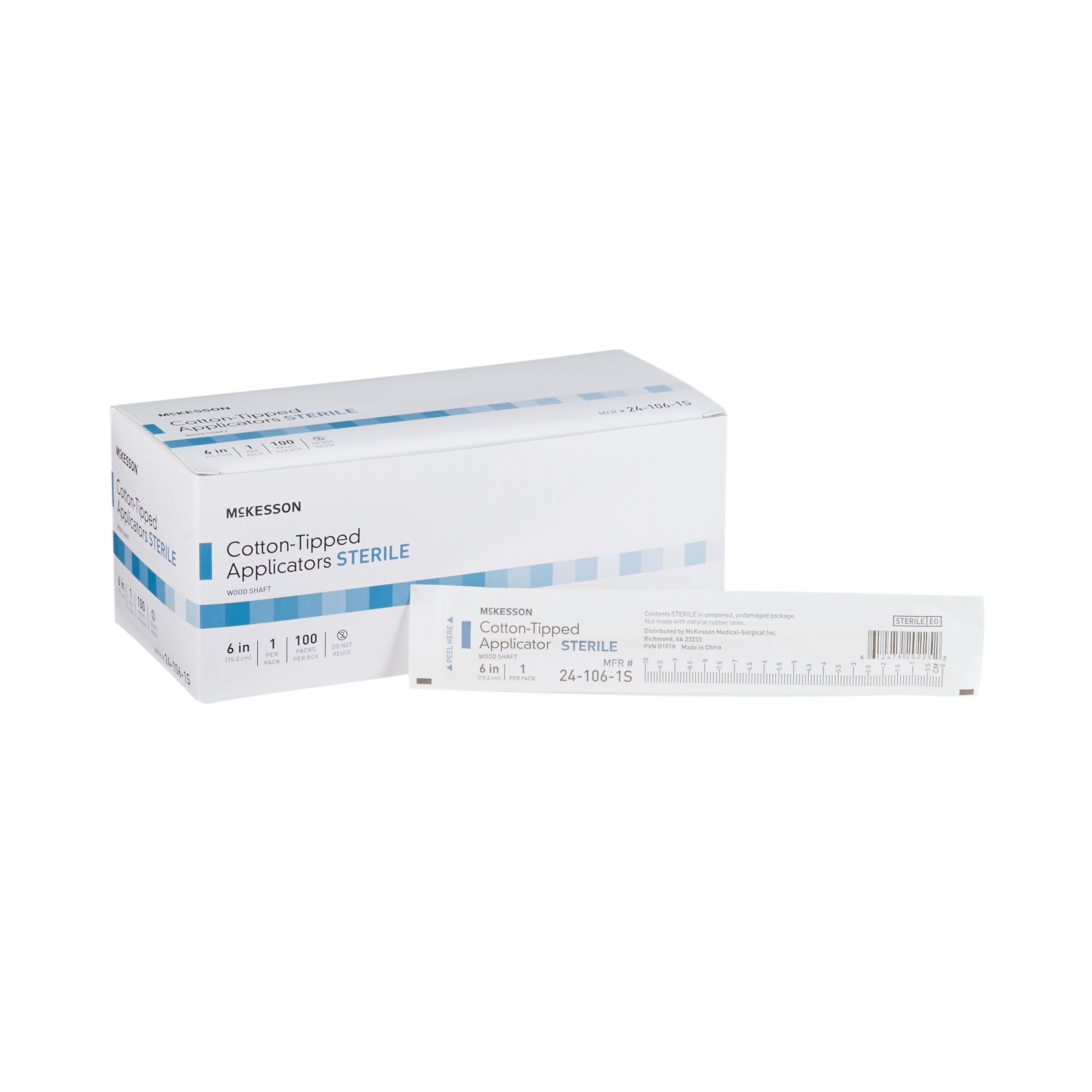 McKesson Cotton-Tipped Applications, 6", Sterile