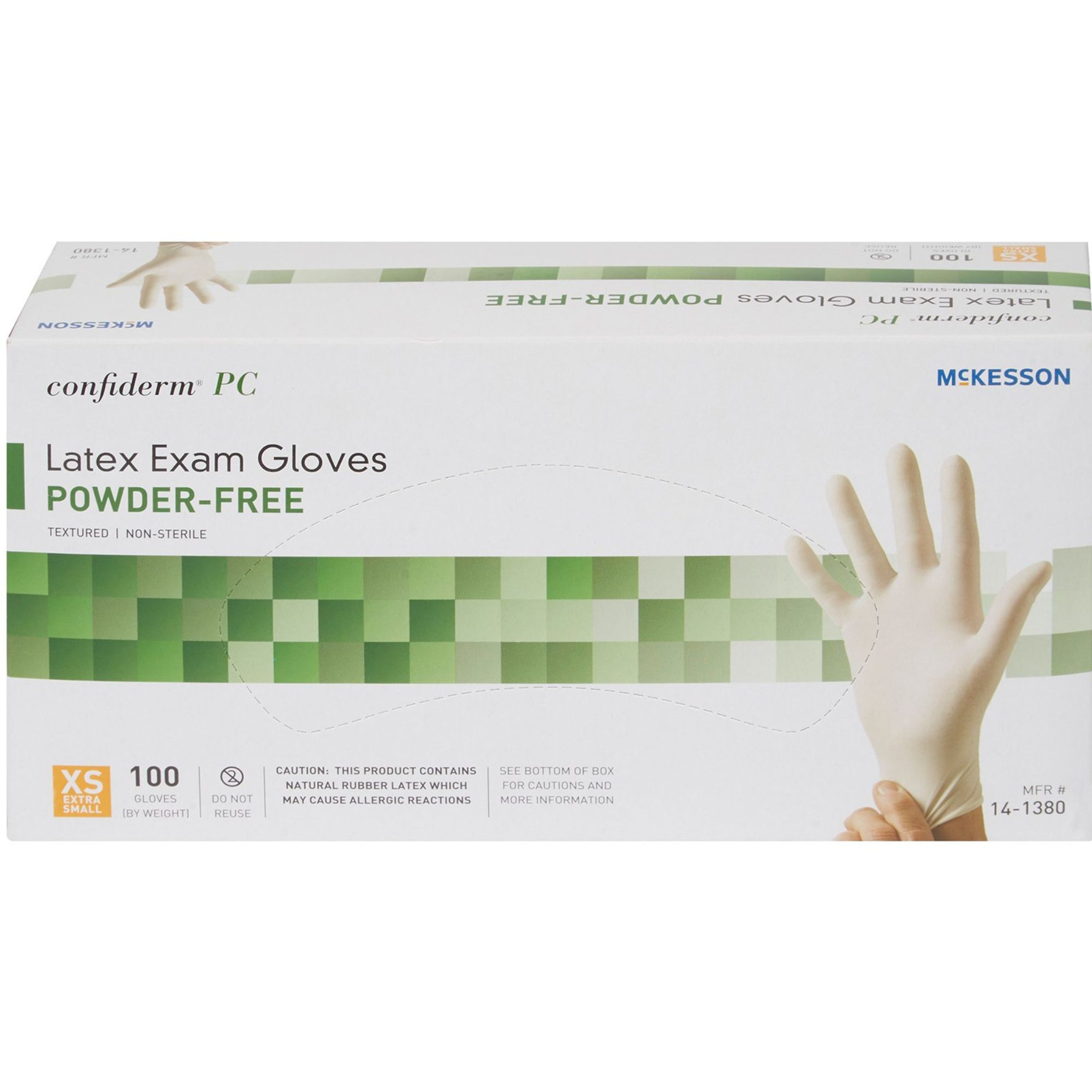 McKesson Confiderm PC Latex Exam Gloves, Powder-Free
