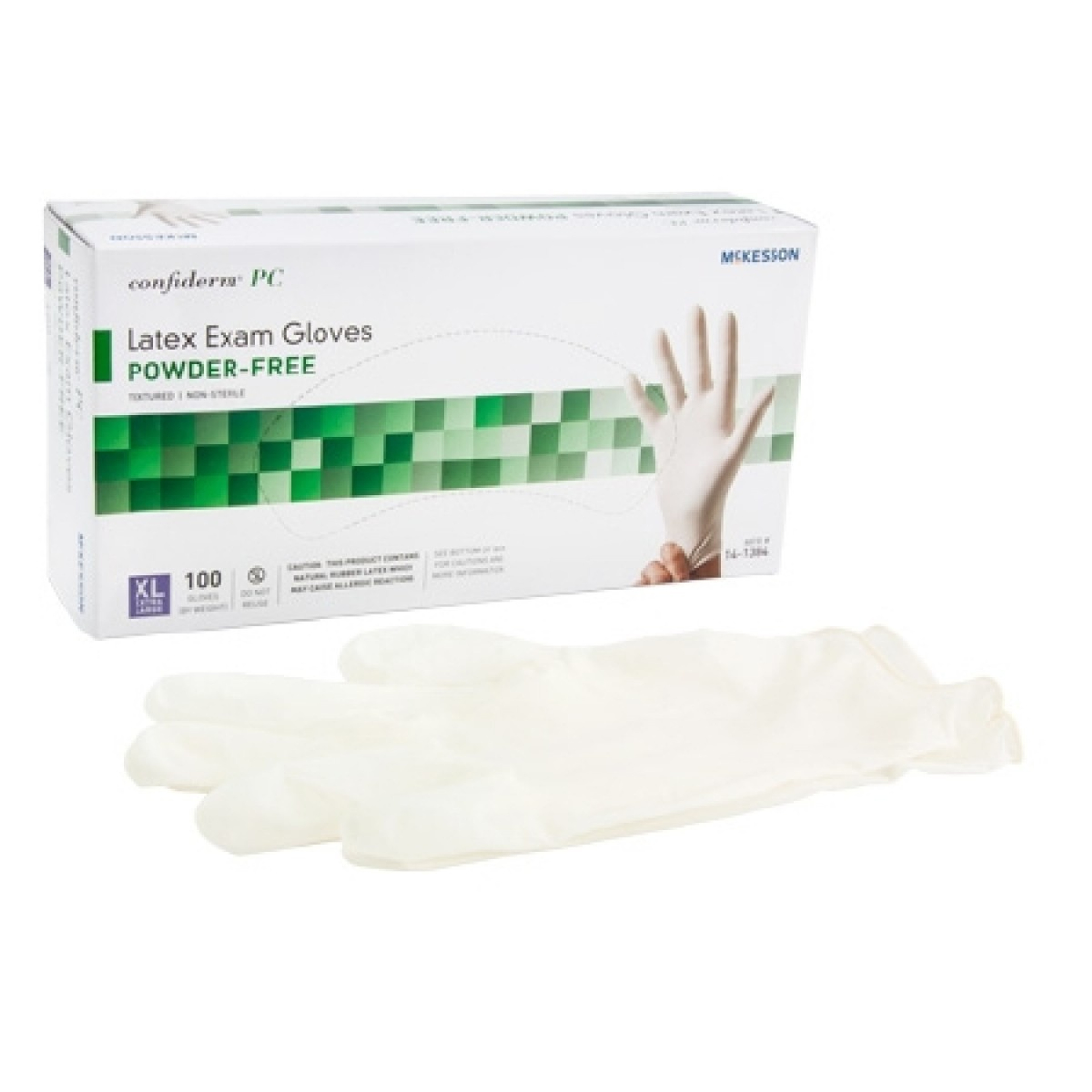 McKesson Confiderm PC Latex Exam Gloves, Powder-Free