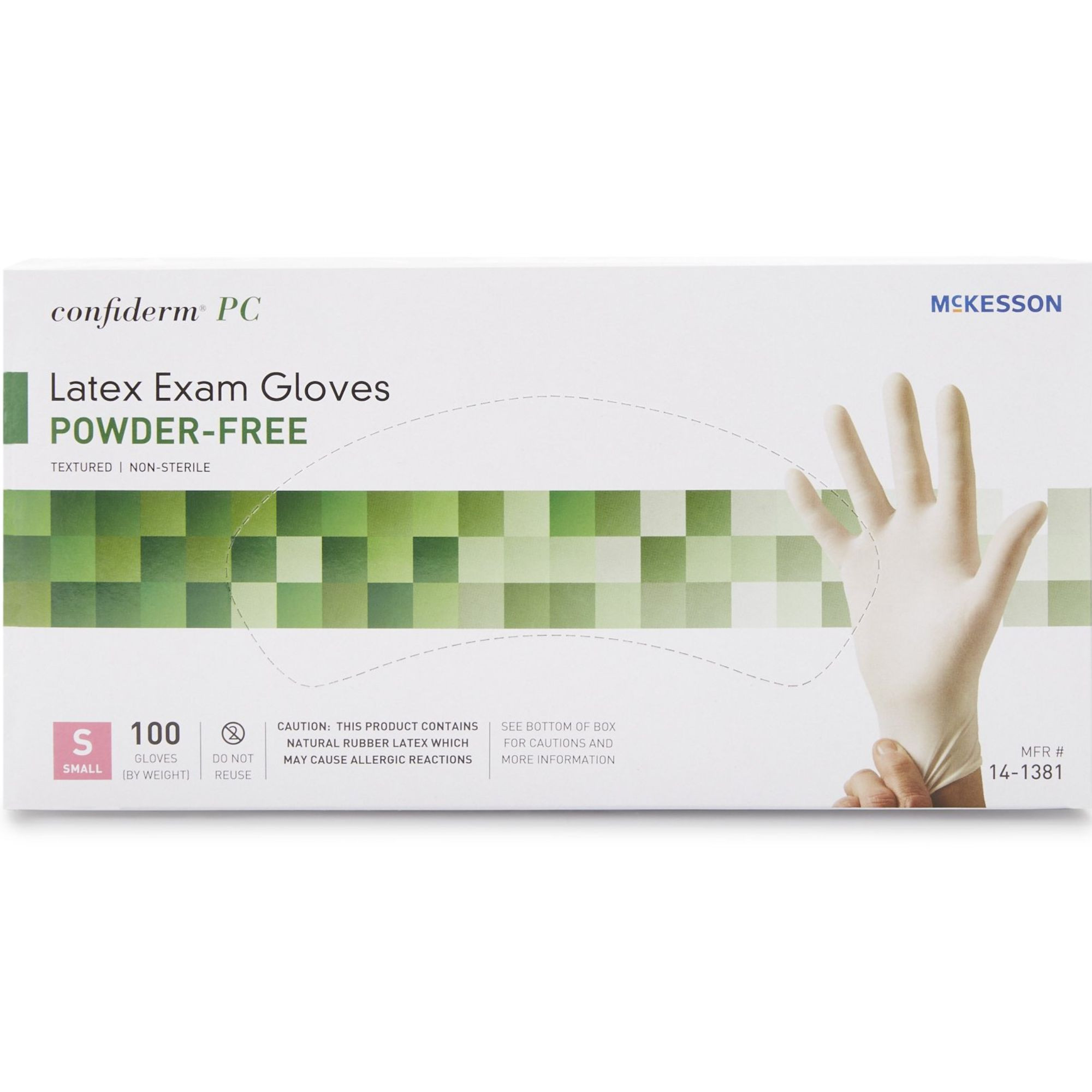 McKesson Confiderm PC Latex Exam Gloves, Powder-Free