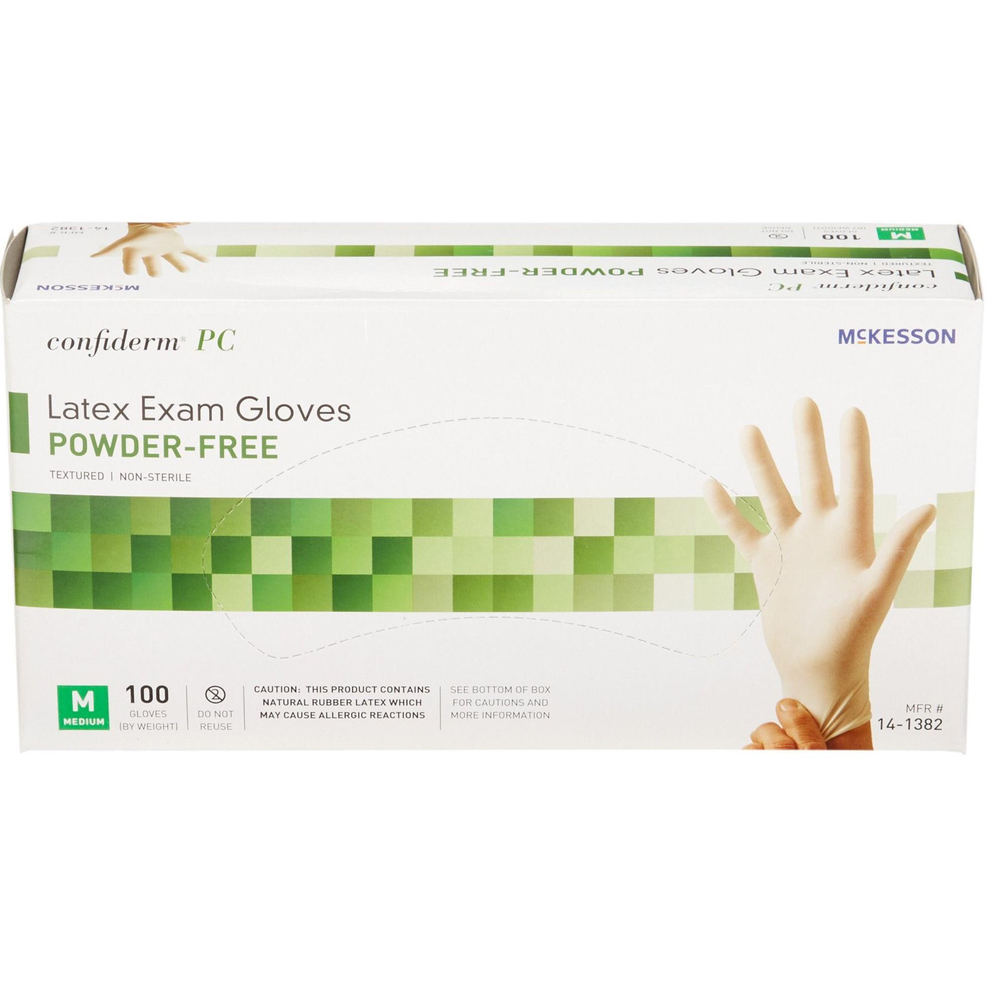 McKesson Confiderm PC Latex Exam Gloves, Powder-Free