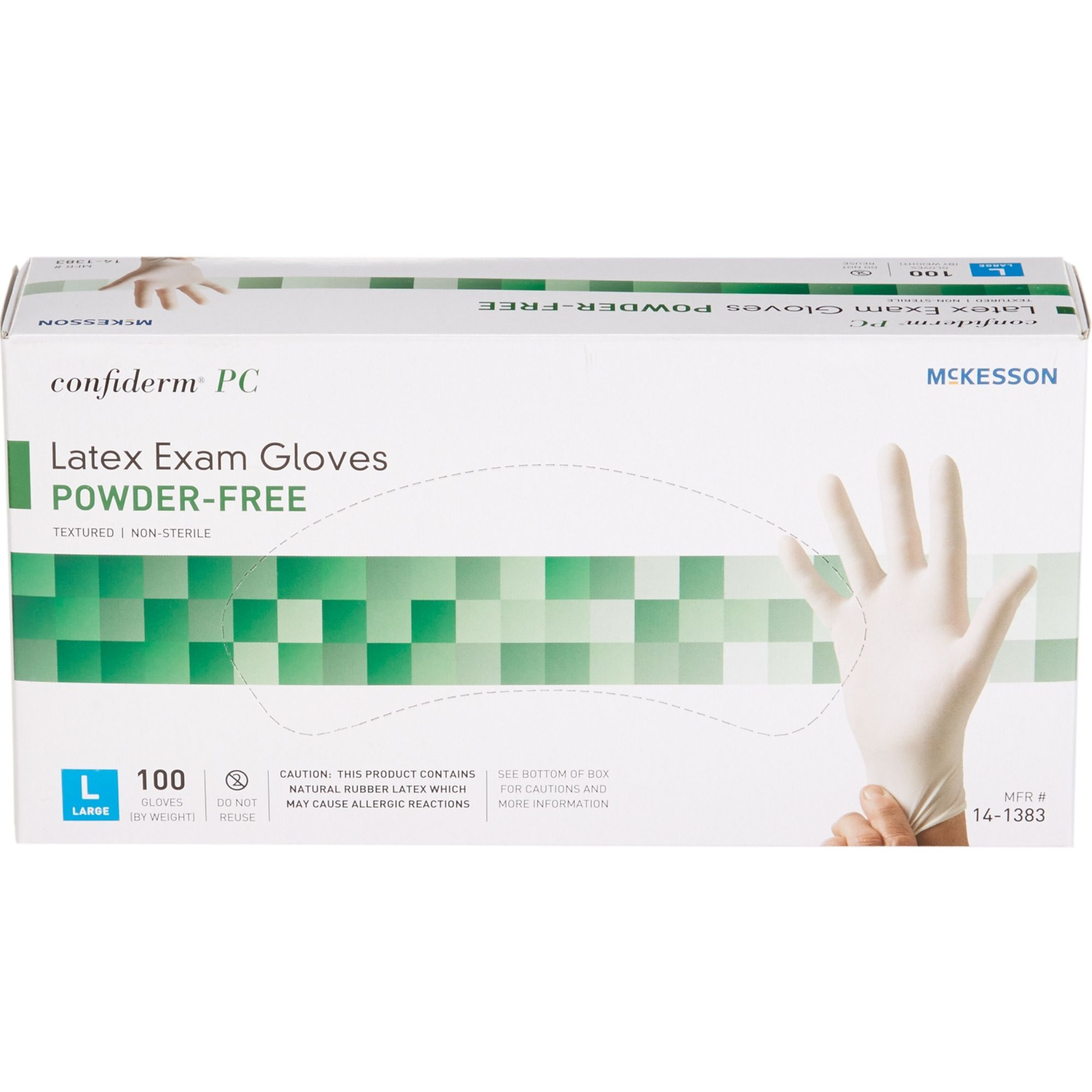 McKesson Confiderm PC Latex Exam Gloves, Powder-Free