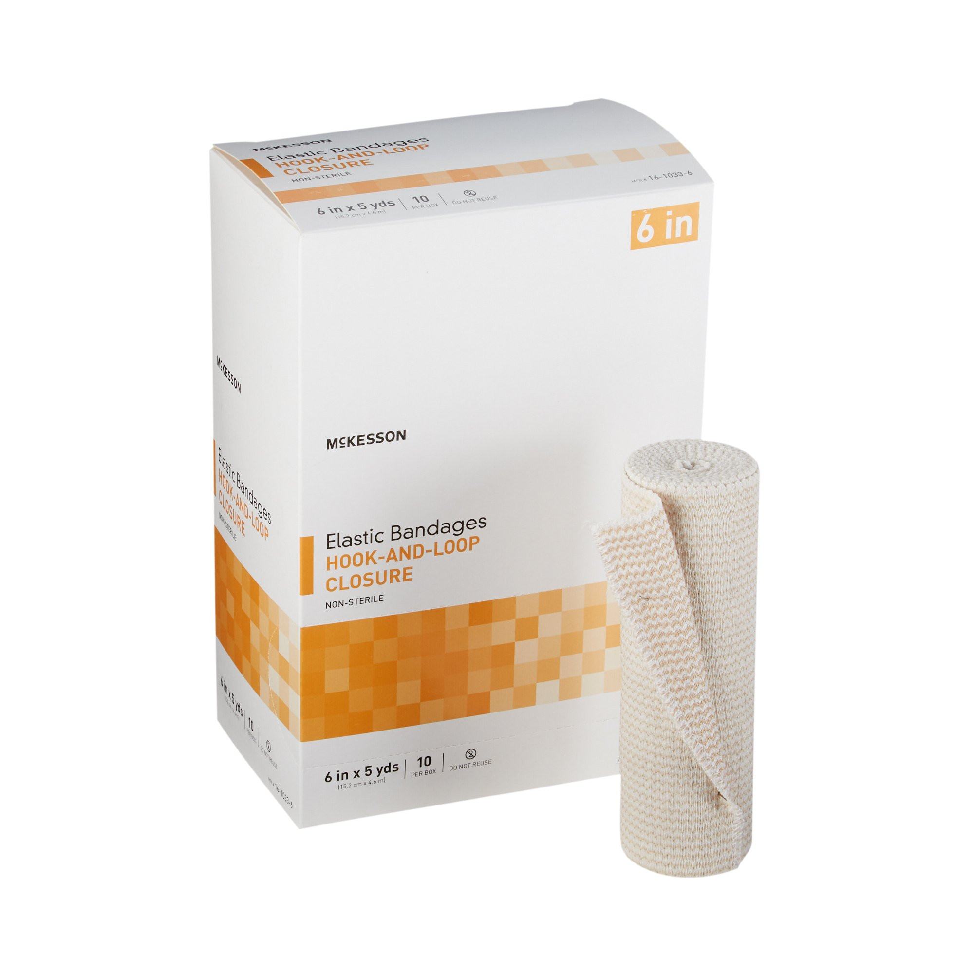 McKesson Hook and Loop Closure Elastic Bandage, NonSterile