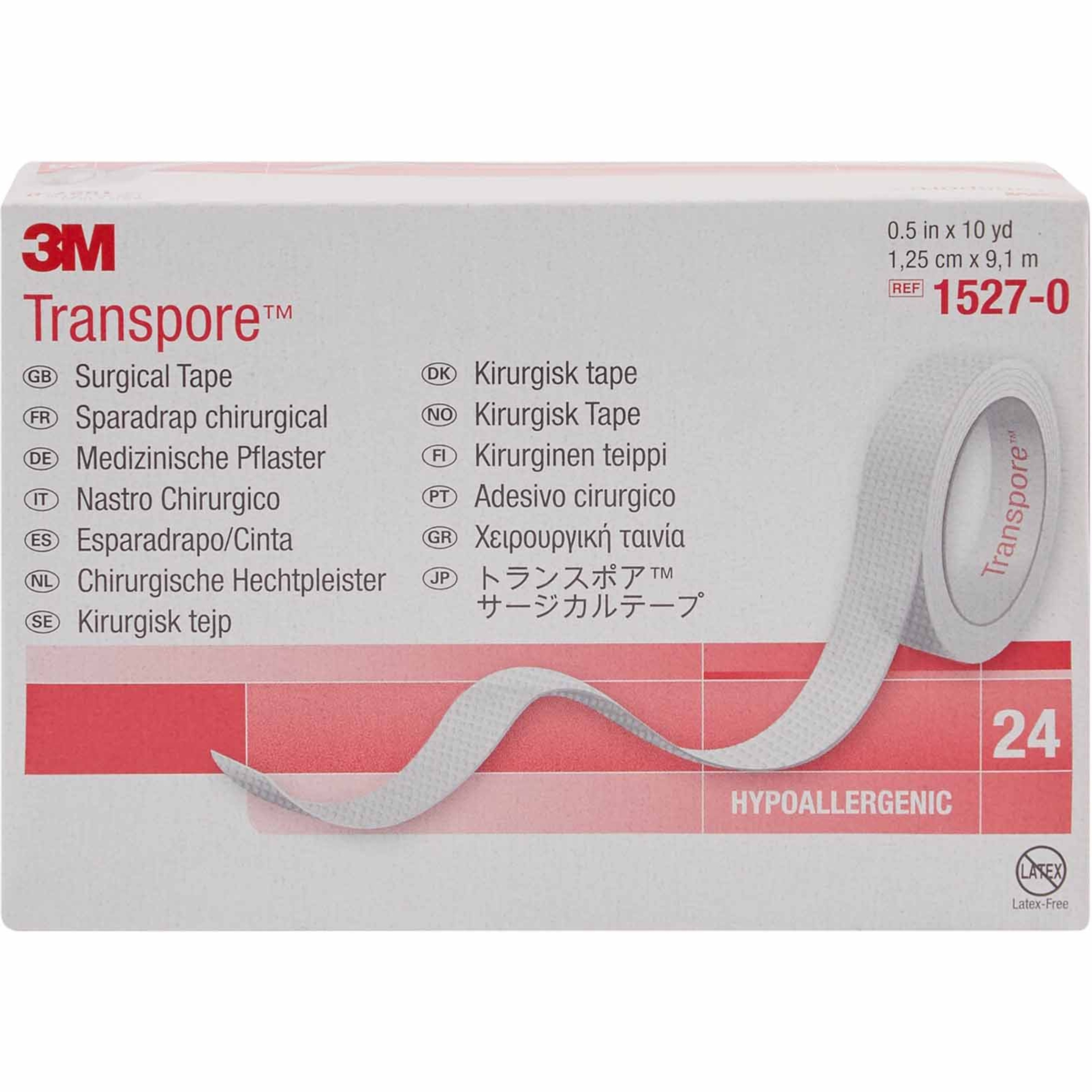 3M Transpore Water Resistant Plastic Medical Tape