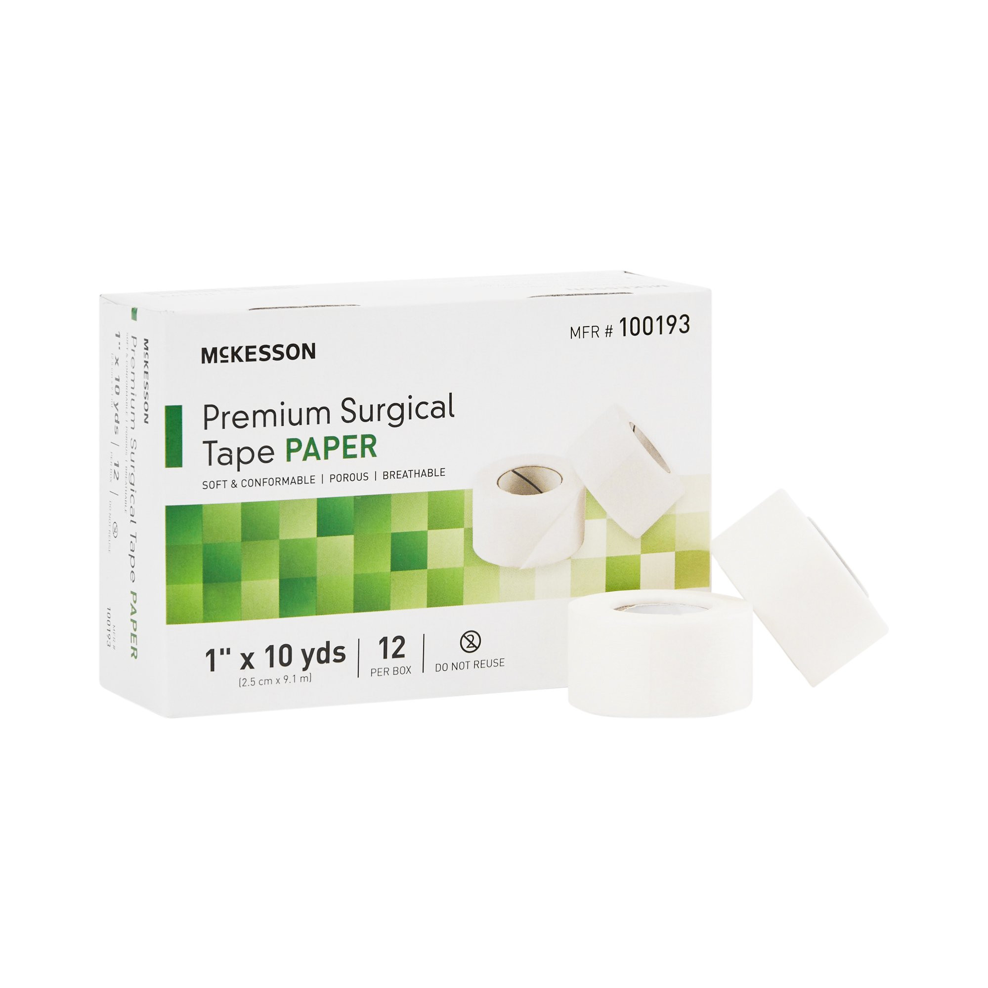 McKesson Paper Surgical Tape, 1" X 10 yd, White