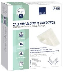 Abena Calcium Alginate Dressings, 4 X 4"