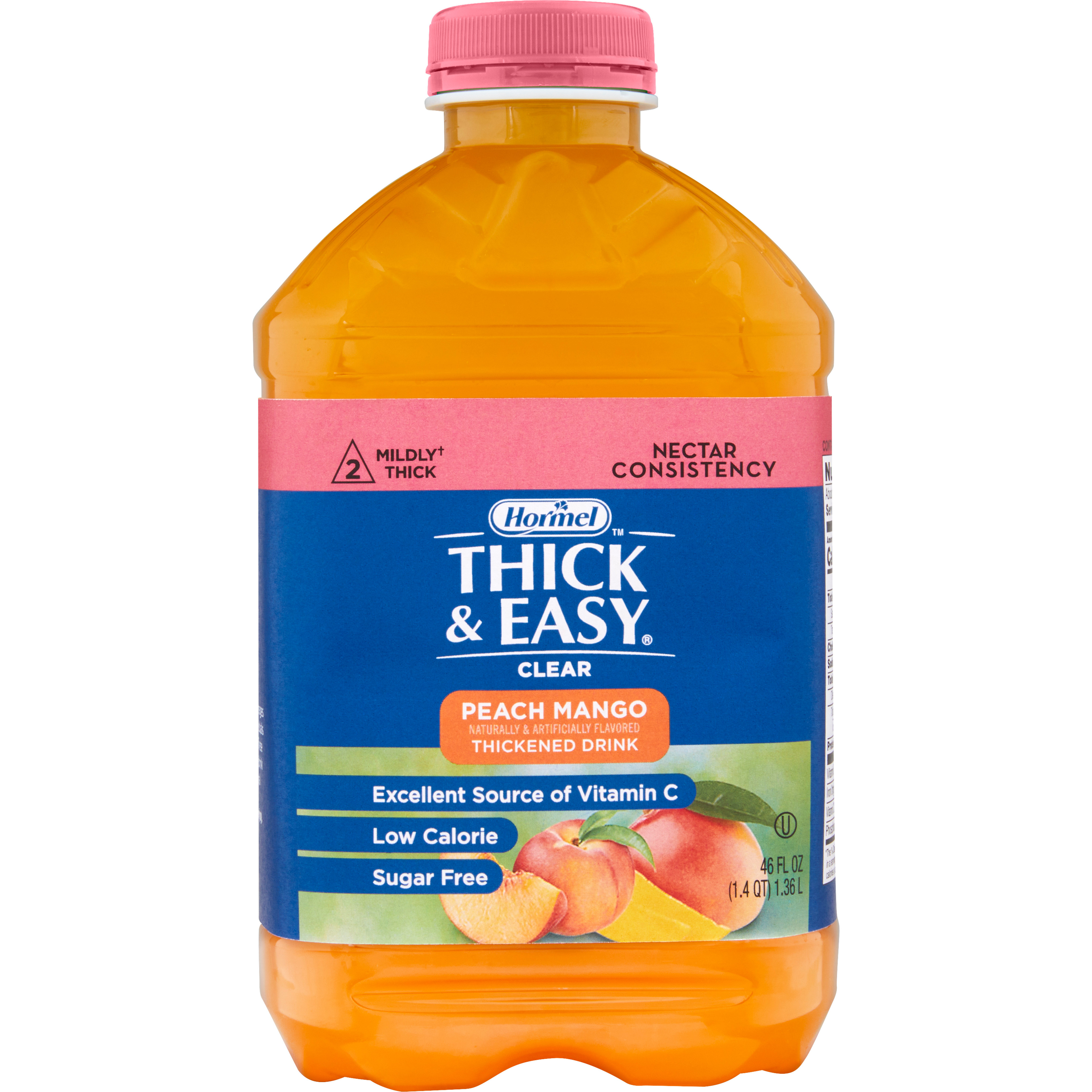 Hormel Thick & Easy Clear,  Sugar Free, Peach Mango, Nectar Consistency, 46 oz.