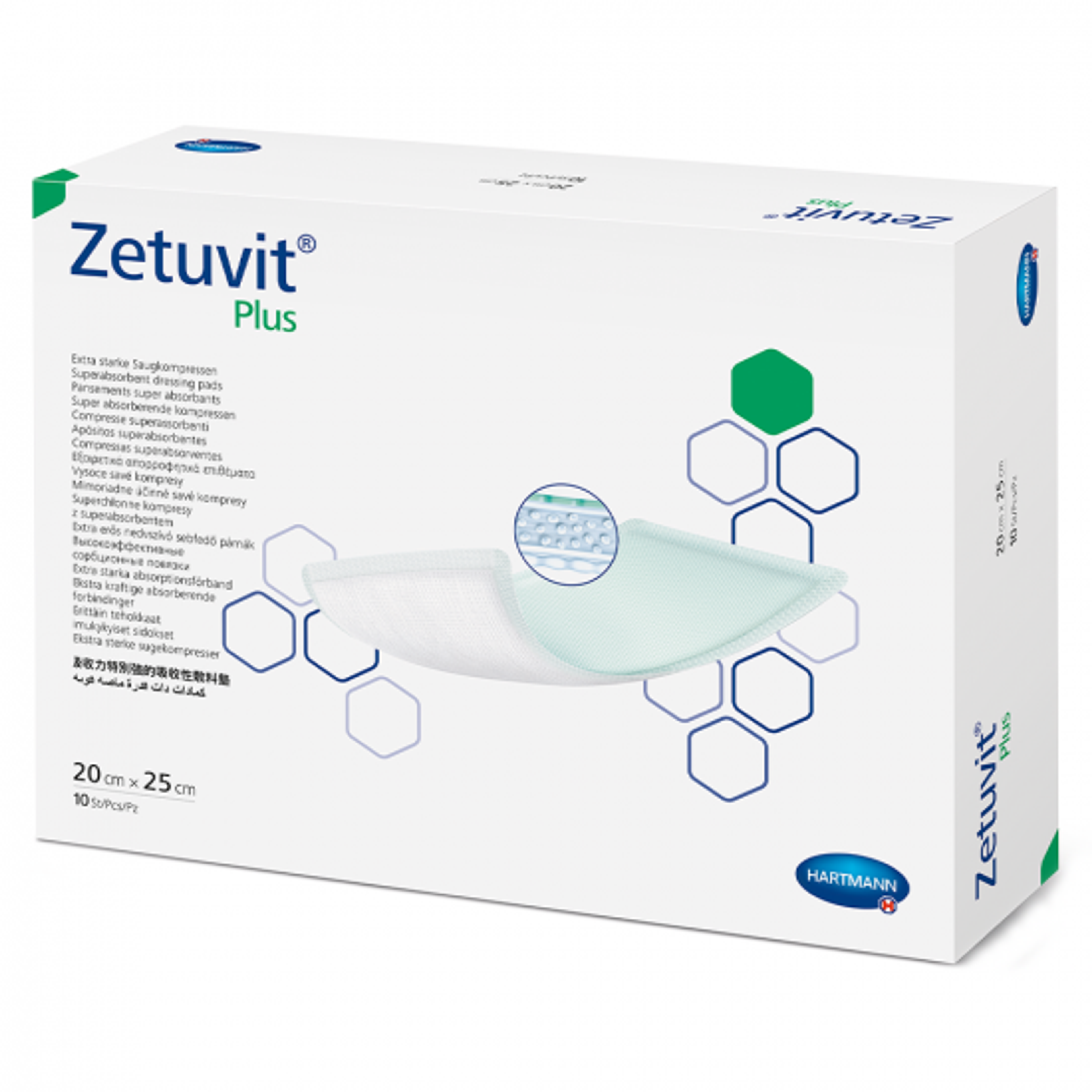 Zetuvit Plus Super Absorbent Dressing, 4 X 8"