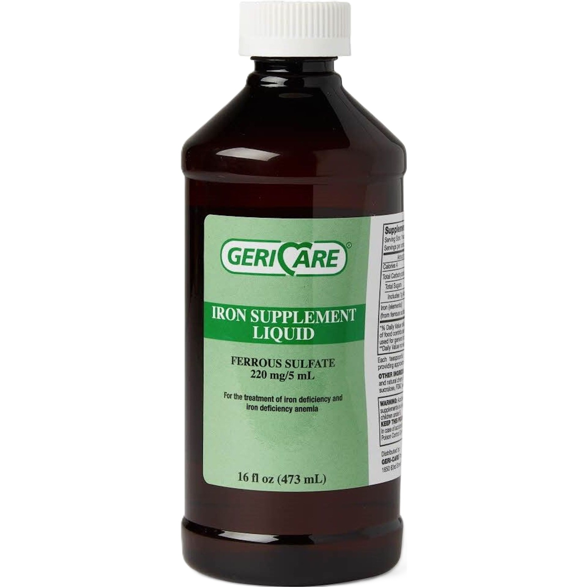 Geri-Care Iron Supplement Liquid, 220 mg/5 mL, 16 oz.