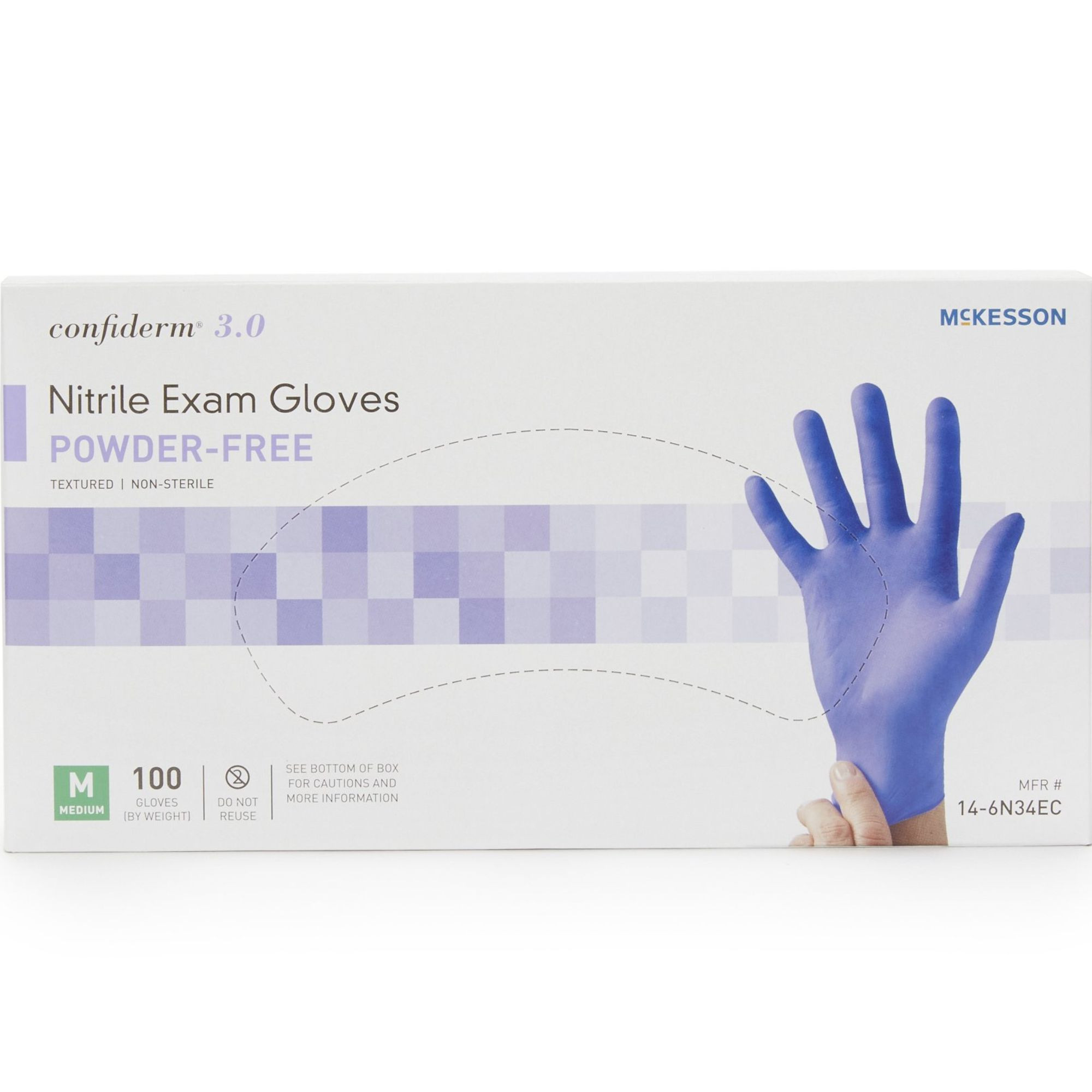 McKesson Confiderm 3.0 Nitrile Powder-Free Exam Gloves