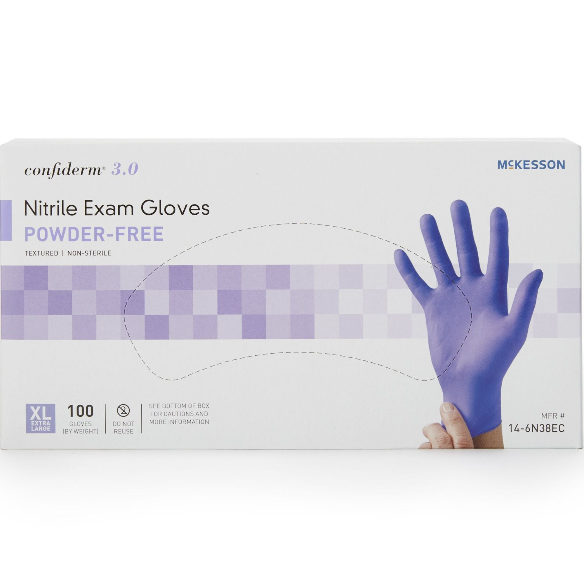 McKesson Confiderm 3.0 Nitrile Powder-Free Exam Gloves