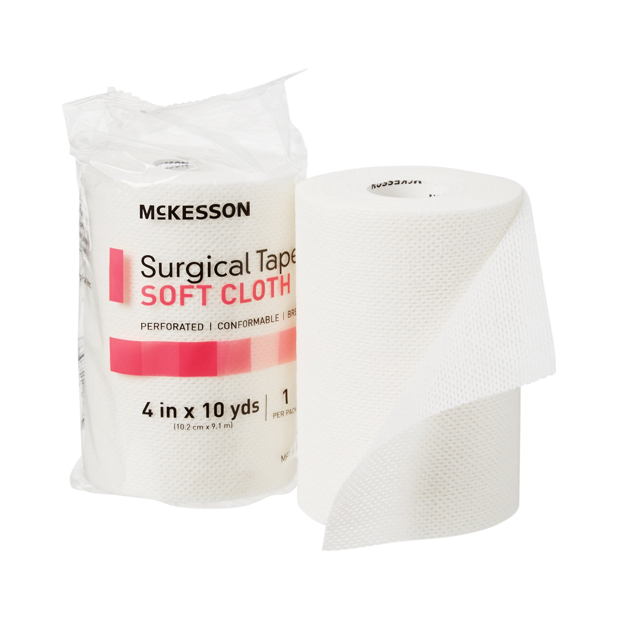 McKesson Soft Cloth Medical Tape, 4 inches x 10 yards
