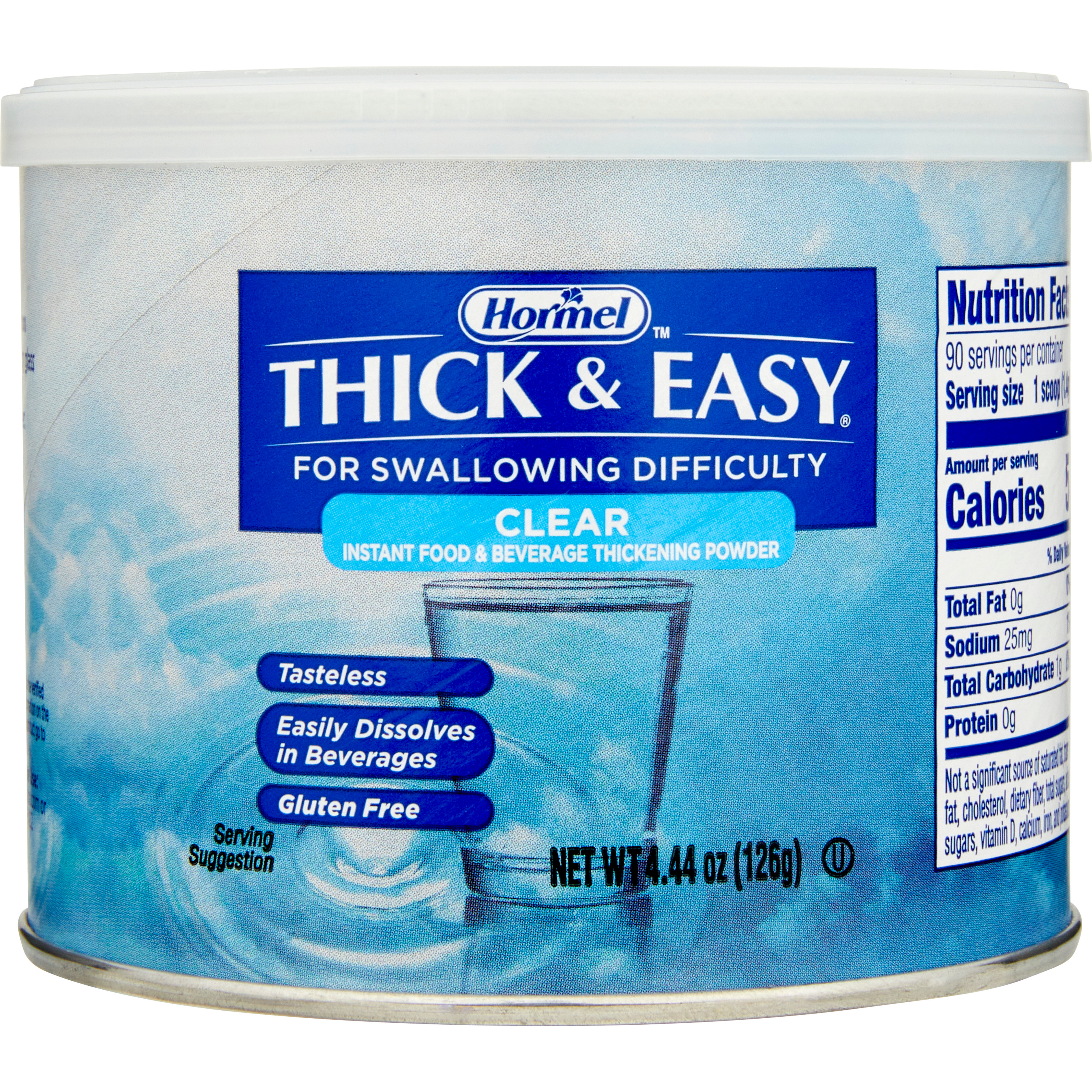 Thick & Easy Clear Food and Beverage Thickener, 4.4 oz. Canister