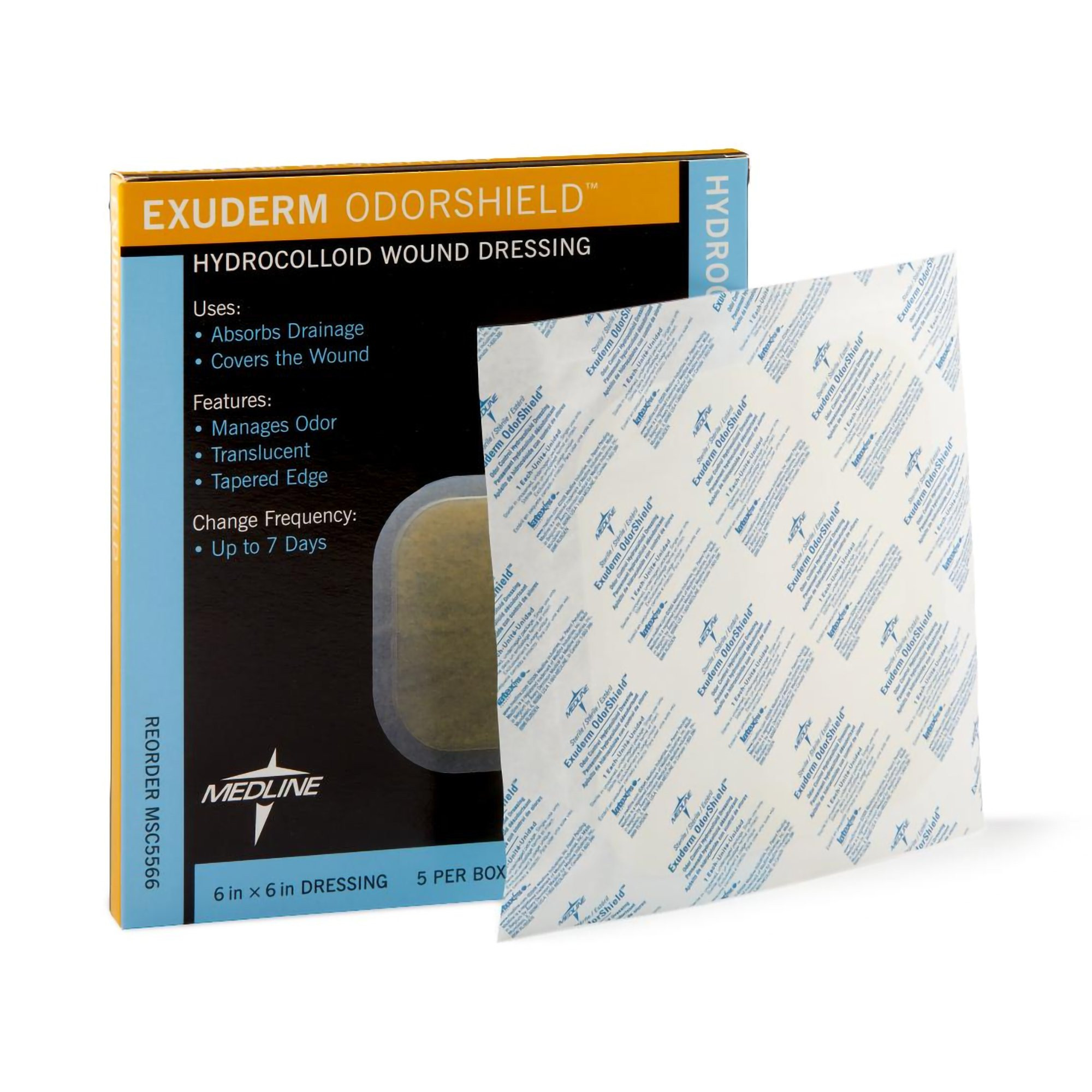 Exuderm OdorShield Hydrocolloid Wound Dressing, 6 X 6"
