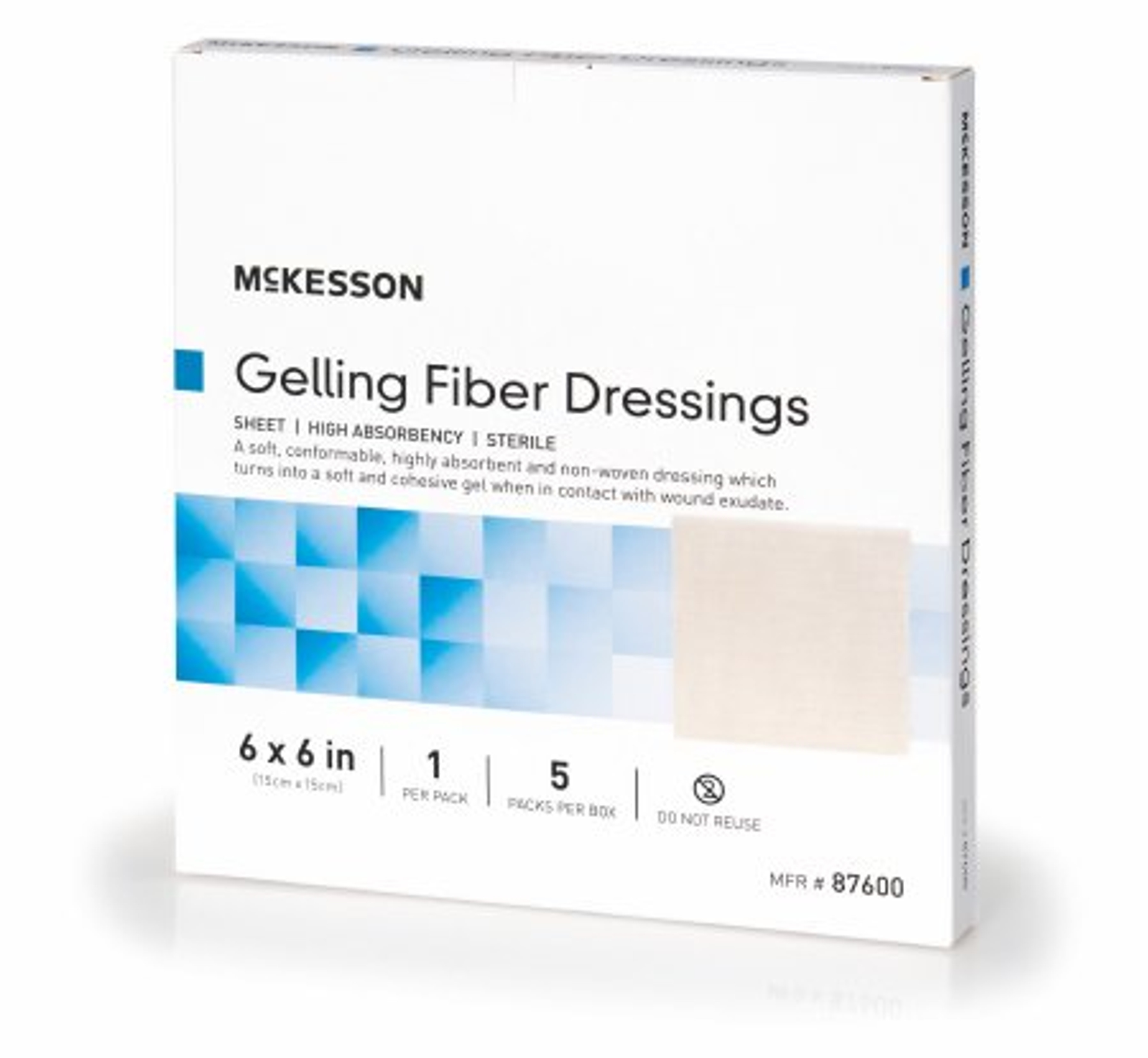McKesson Gelling Fiber Dressings, 6 X 6"