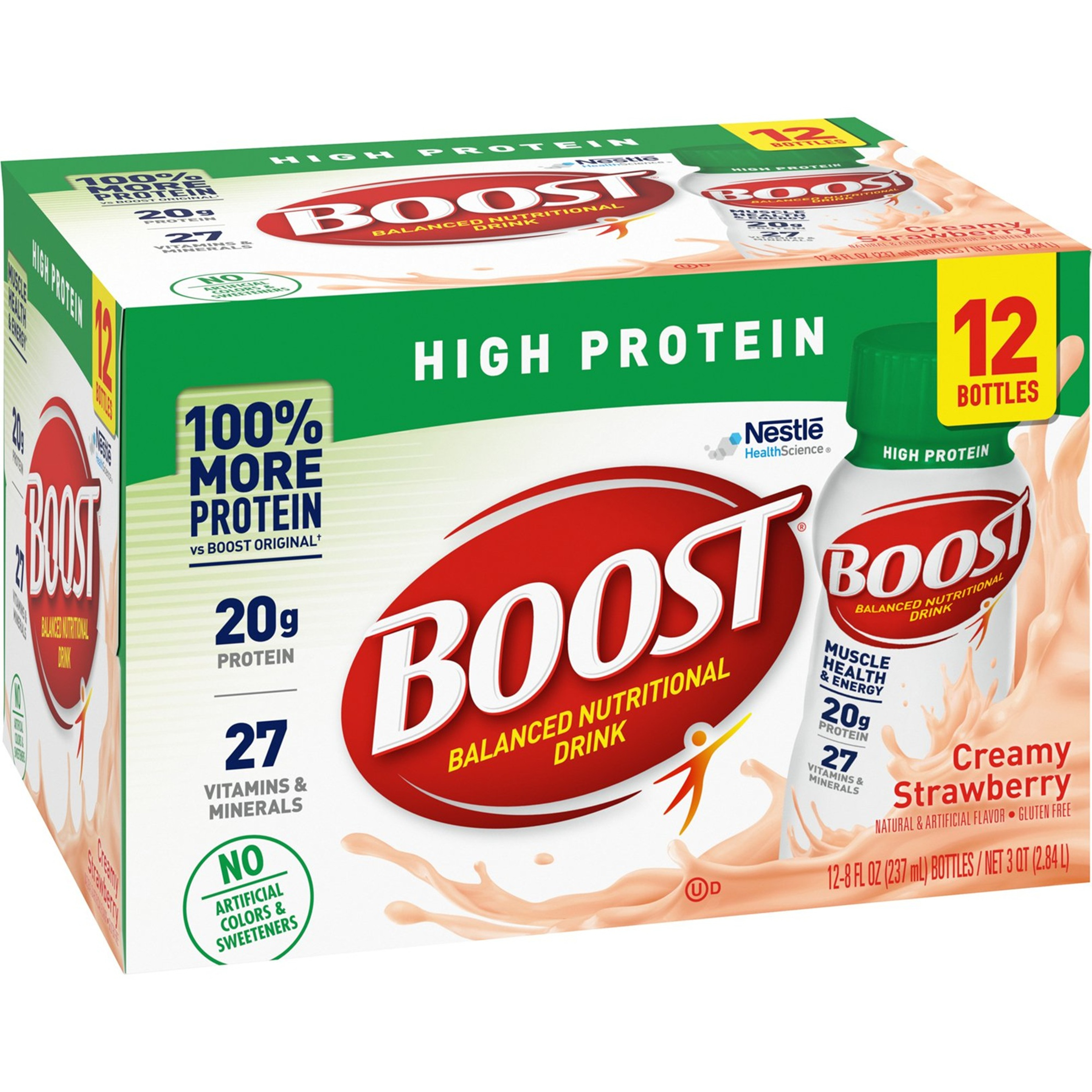 Boost High Protein Balanced Nutritional Drink, 8 oz., Creamy Strawberry