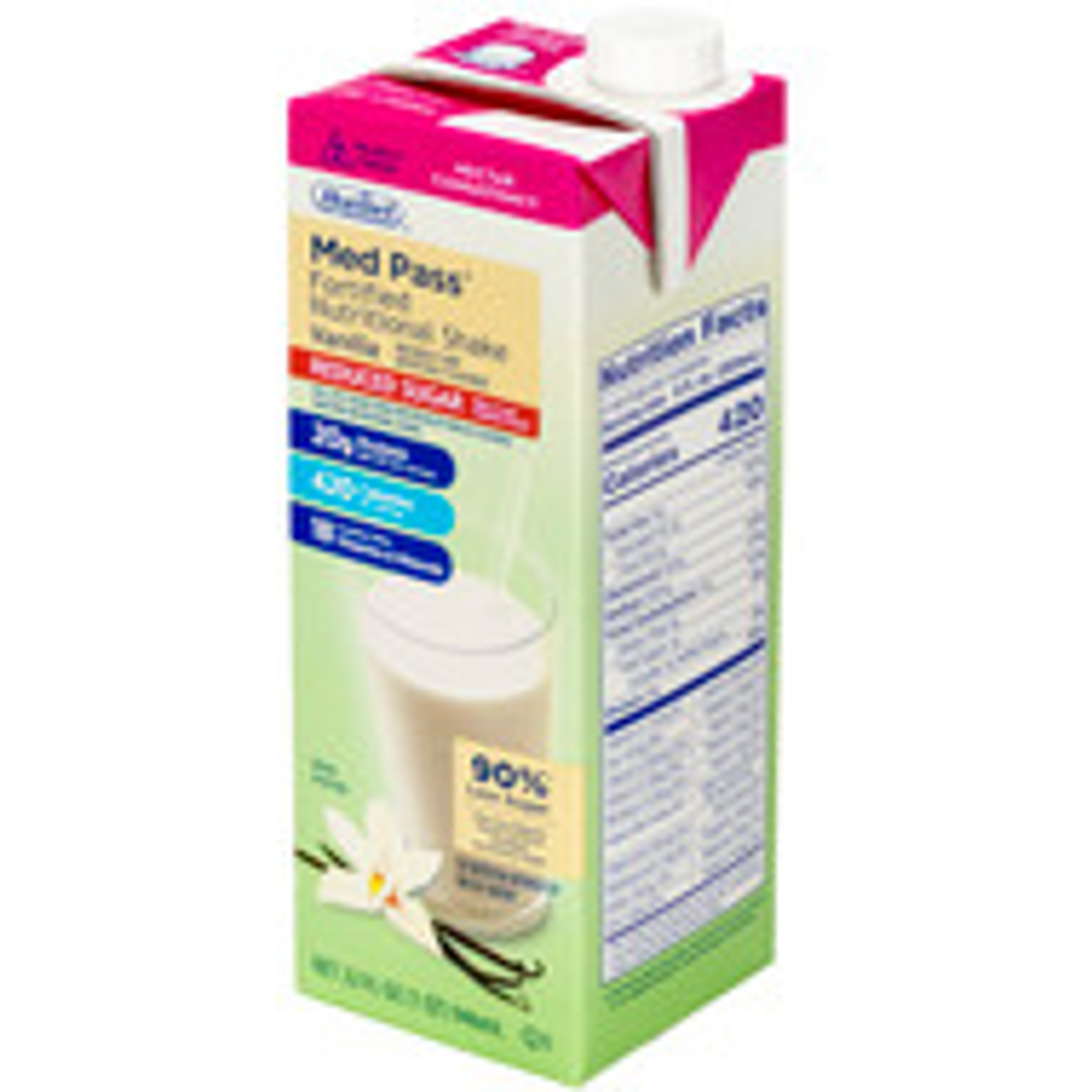Hormel Med Pass Reduced Sugar Fortified Nutritional Shake, Vanilla, Nectar Consistency, 32 oz.