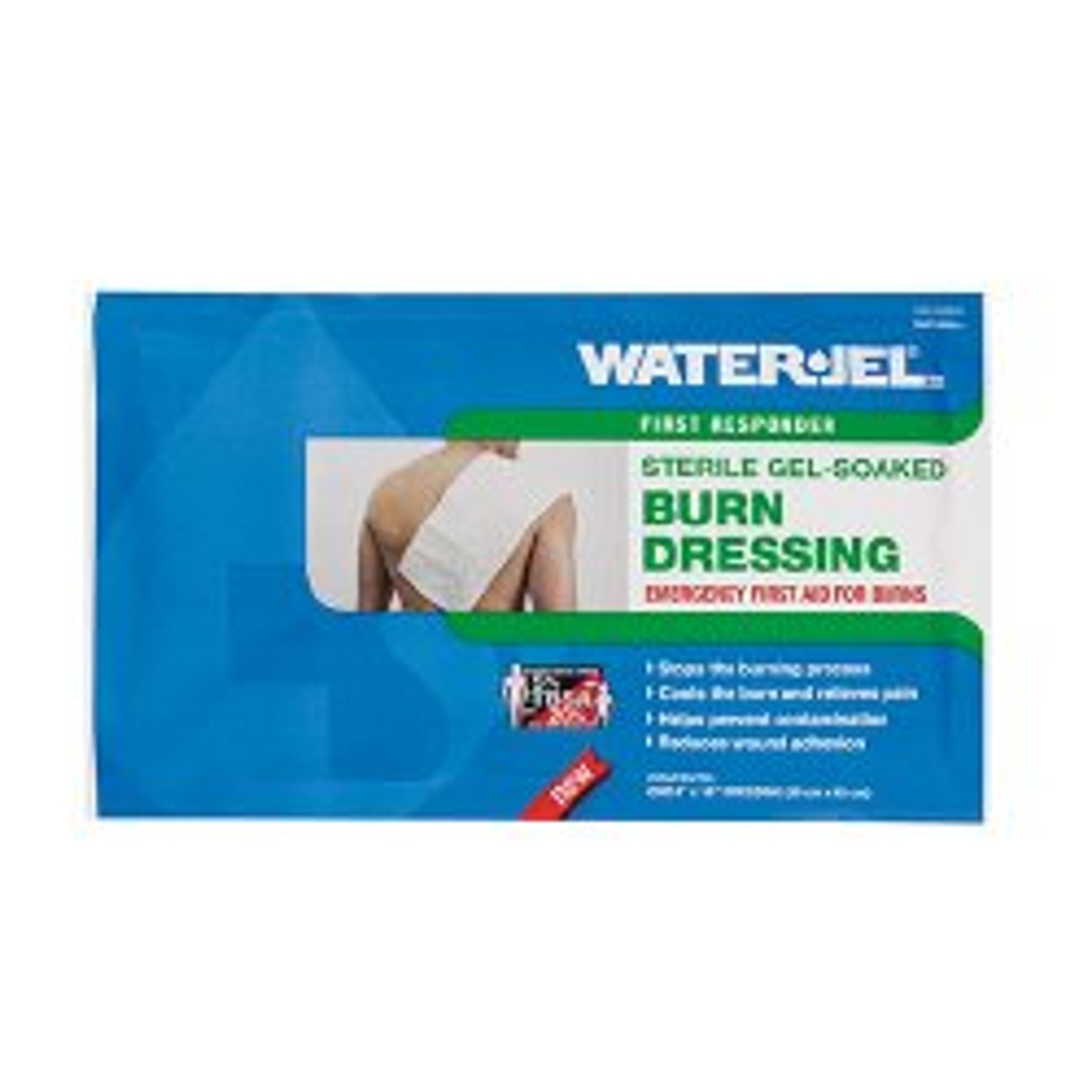 Water-Jel First Responder Sterile Gel-Soaked Burn Dressing, 8 X 18"