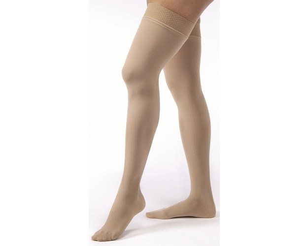 JOBST Opaque Thigh High Compression Stocking, Closed Toe