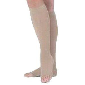 Carolon Knee High Compression Stocking, Open Toe