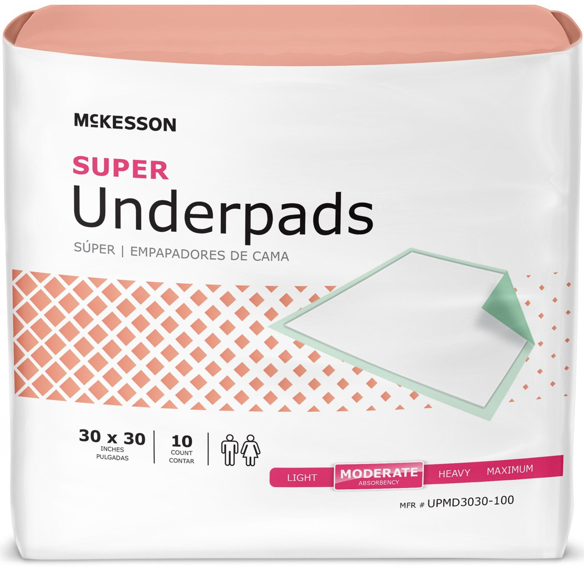 McKesson Super Underpads, Moderate Absorbency