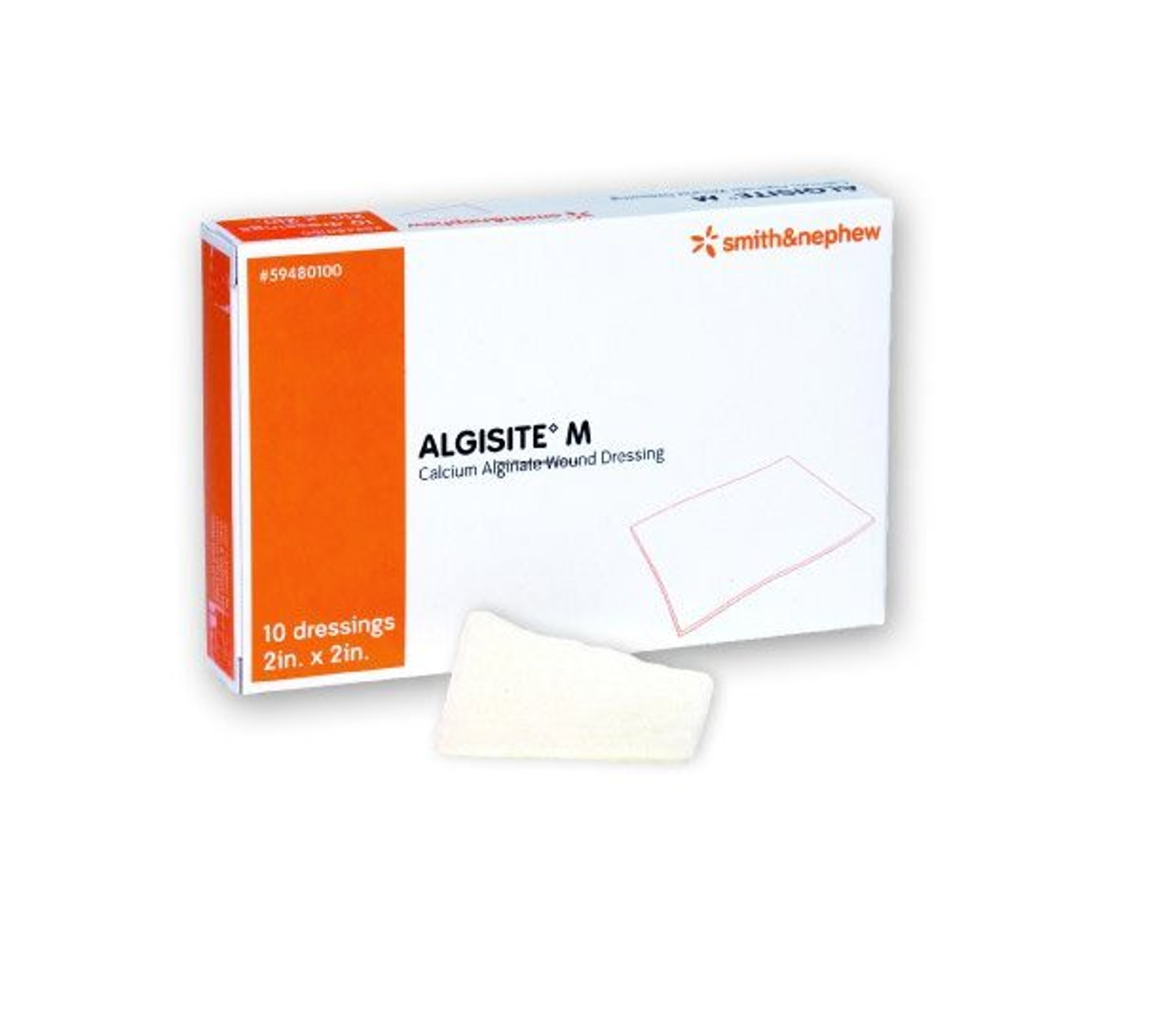 AlgiSite M Calcium Alginate Wound Dressing, 2 X 2"