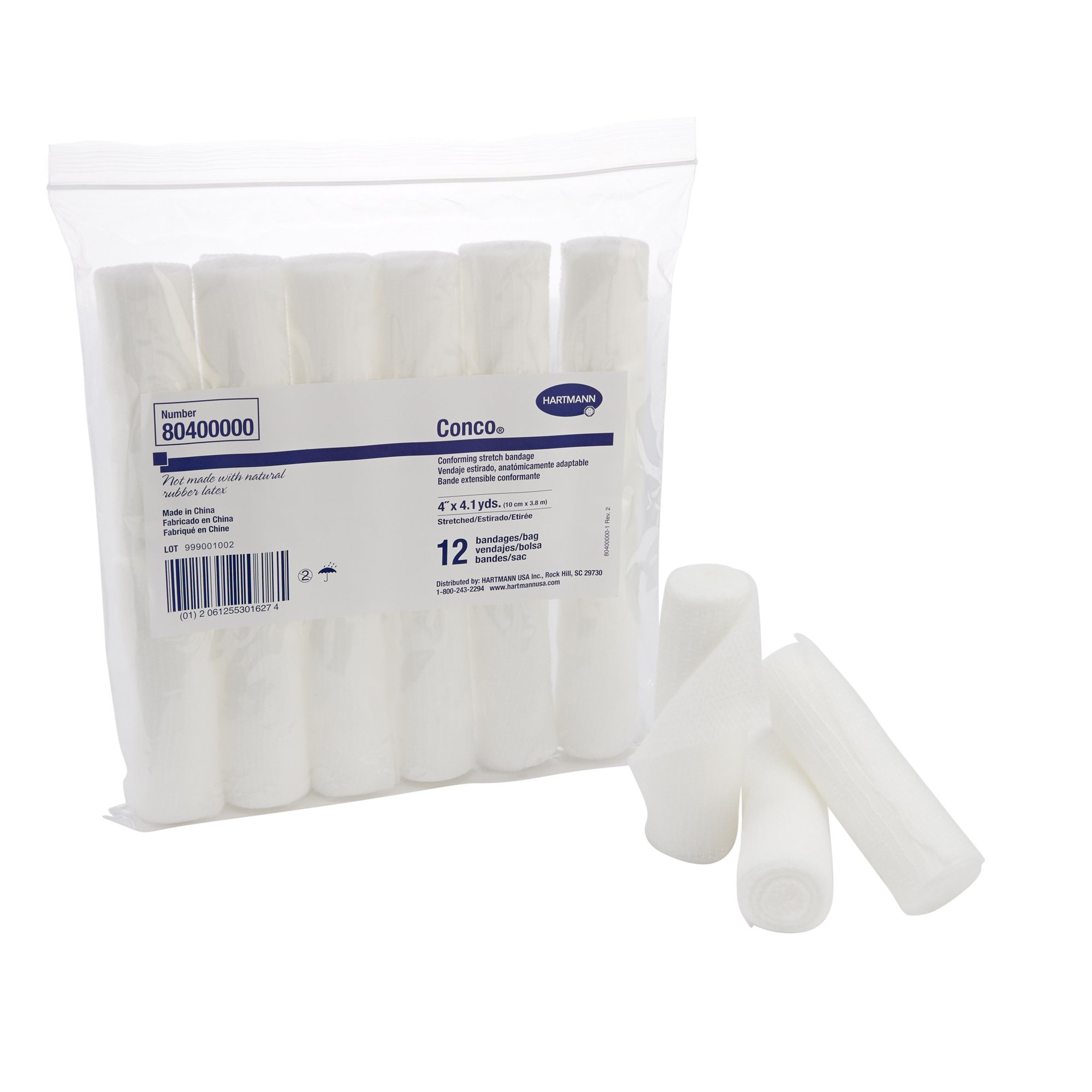 Conco Conforming Stretch Bandage, 4" X 4.1 yd