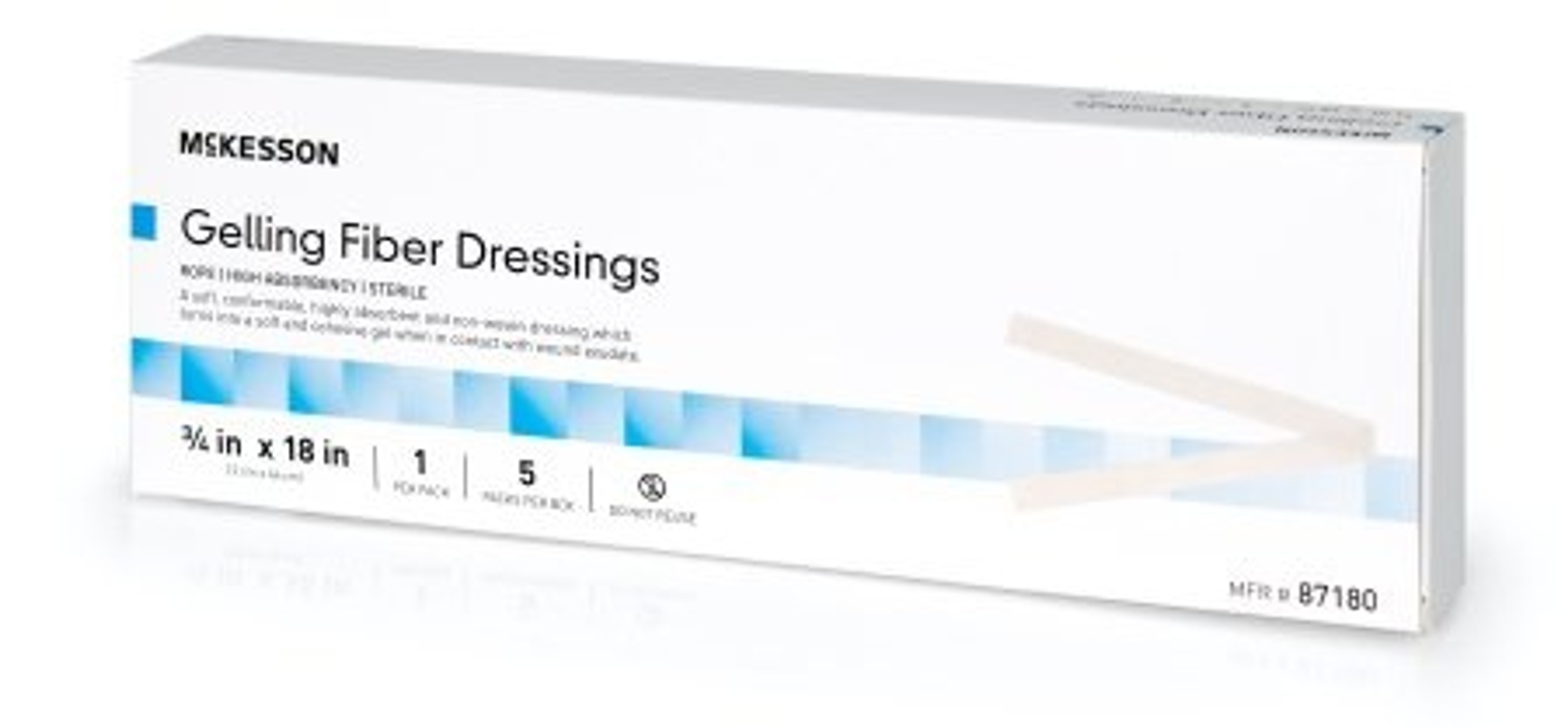 McKesson Gelling Fiber Dressings, Rope, 3/4 X 18"