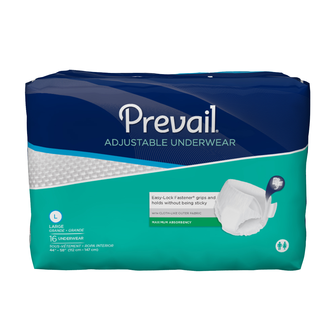 Prevail Adjustable Pull-Up Underwear, Maximum