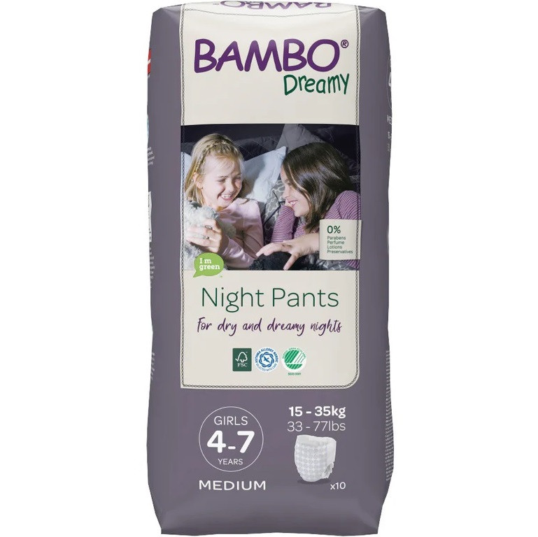 Bambo Dreamy Night Pants for Girls, Heavy Absorbency