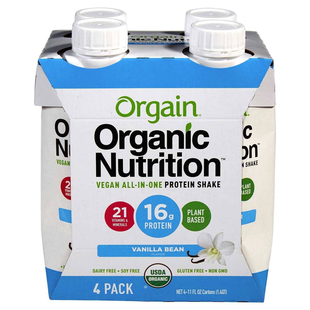 Orgain Organic Nutrition Plant Protein Shake, Vanilla Bean