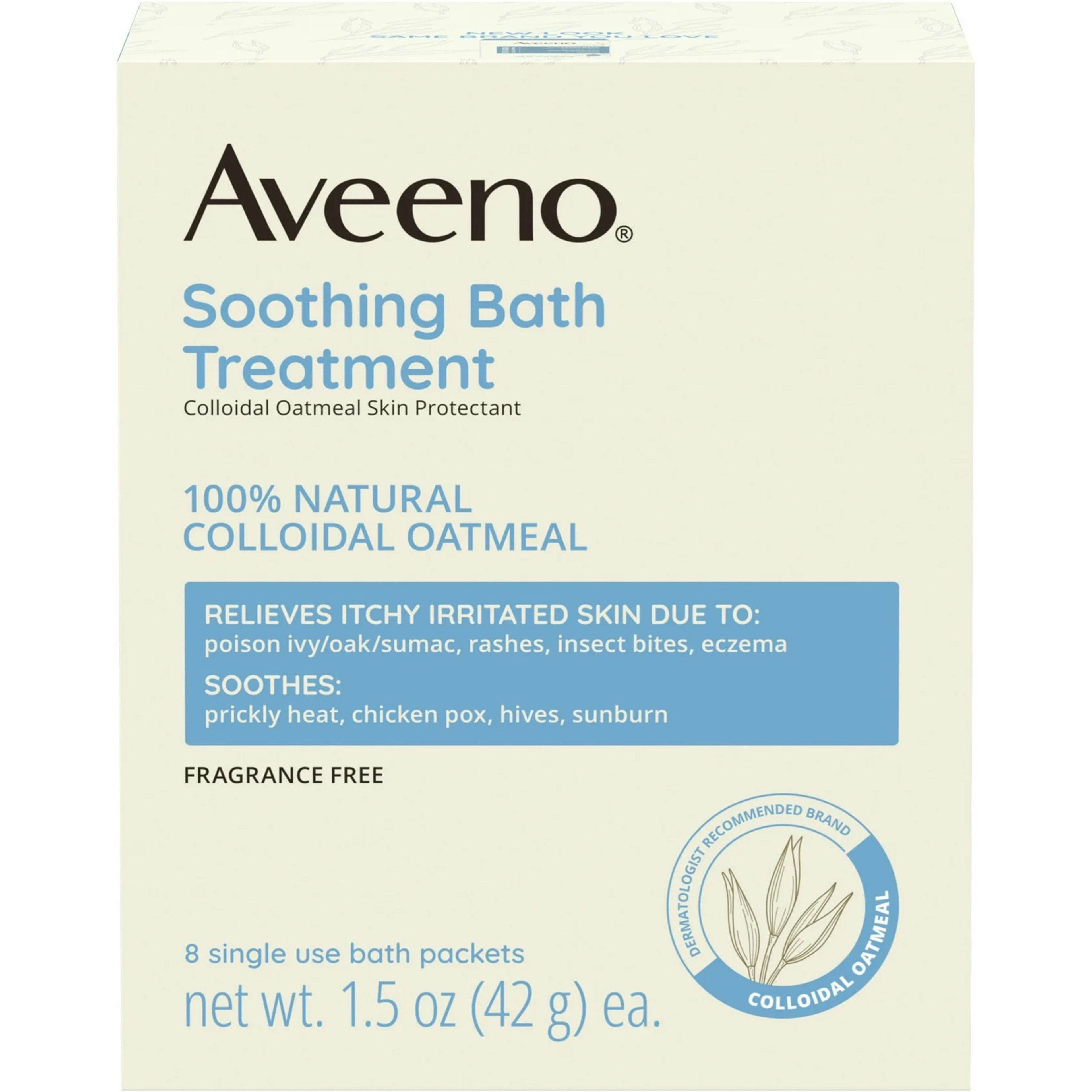 Aveeno Soothing Oatmeal Bath Treatment For Itchy and Dry Skin