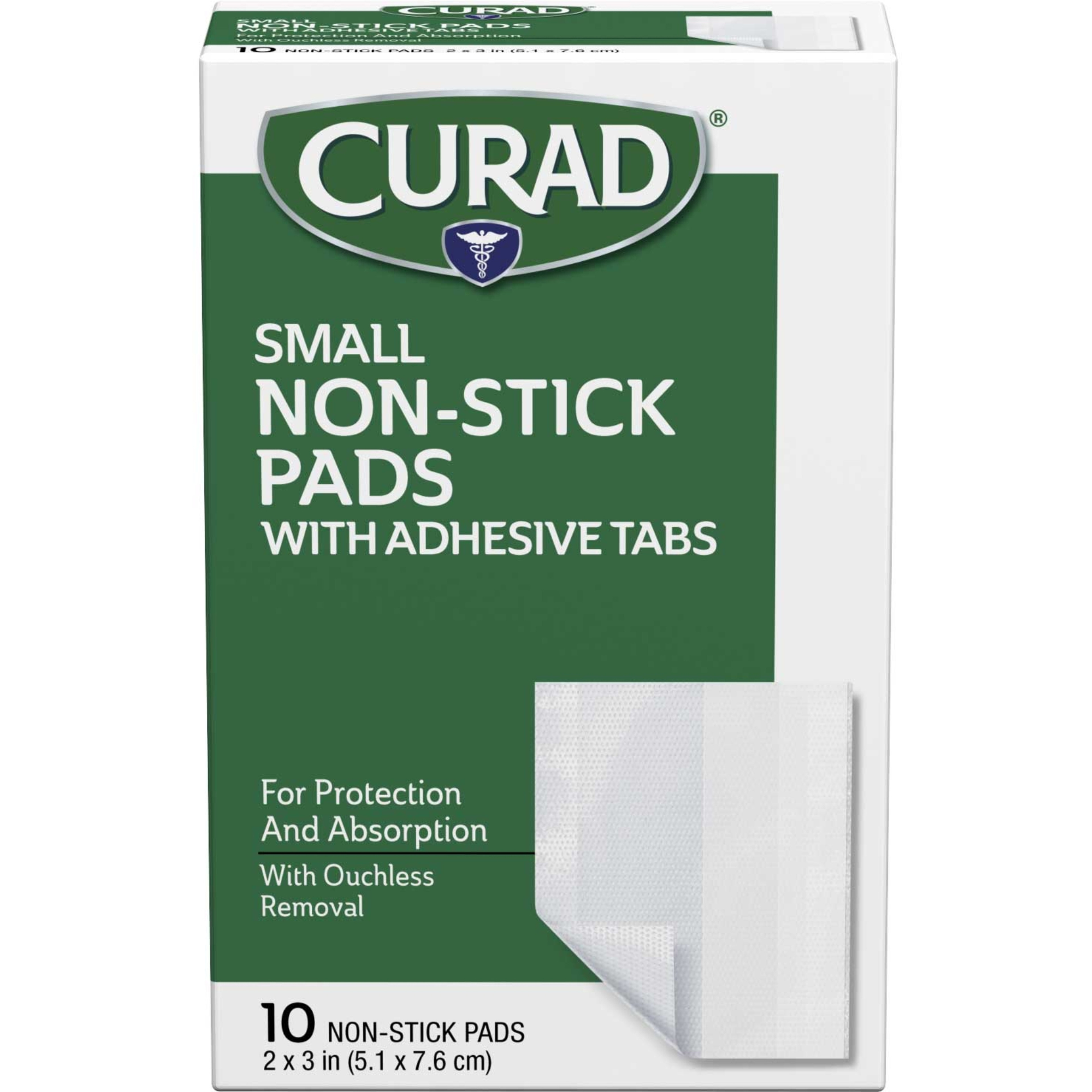 Curad Non-Stick Pads with Adhesive Strips, Small