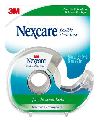 3M Nexcare Flexible Clear Tape, .75" X 7 yd