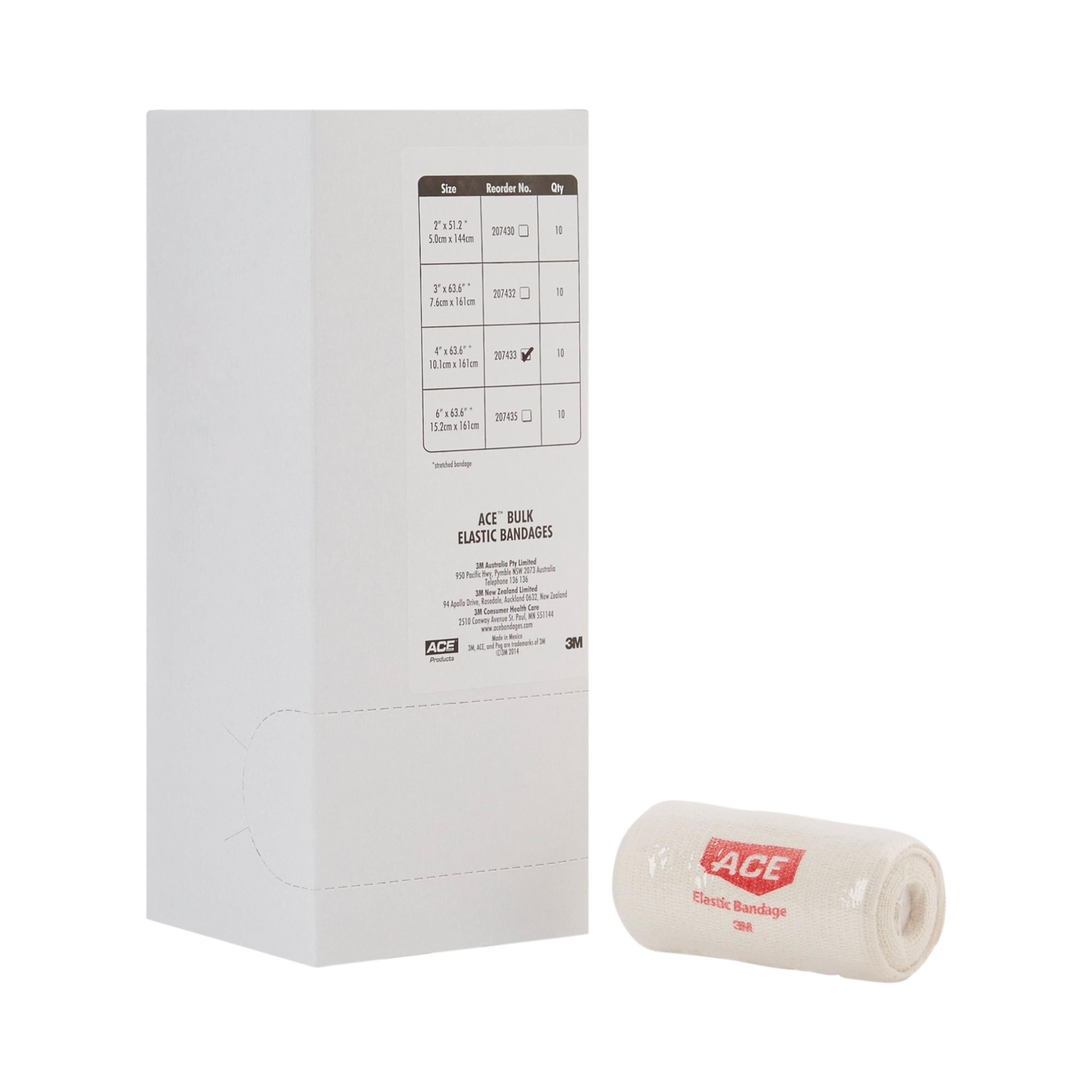 3M ACE Elastic Bandage with Clip Detached, 4" X 5 yd