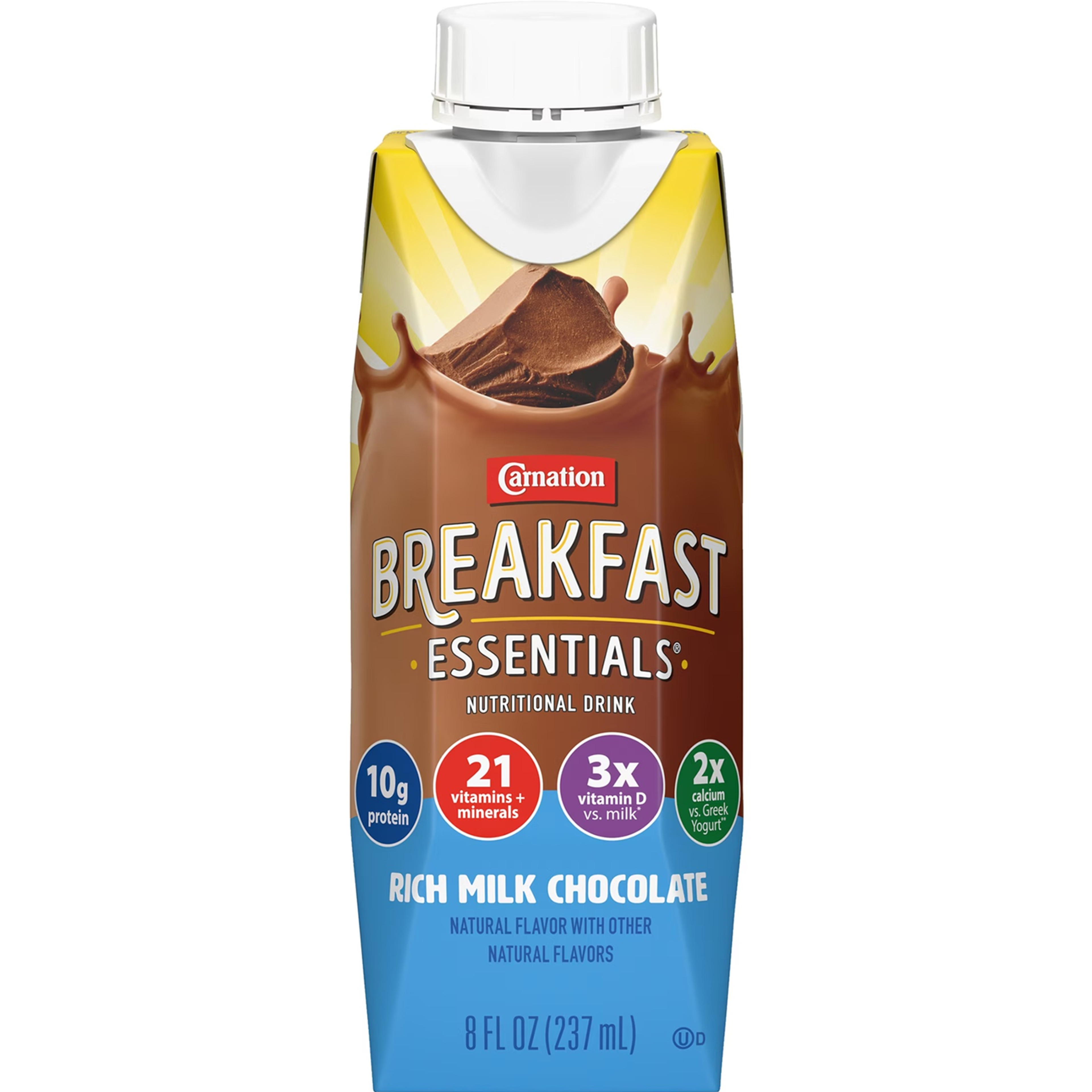 Carnation Breakfast Essentials Complete Nutritional Drink, Milk Chocolate, 8 oz.
