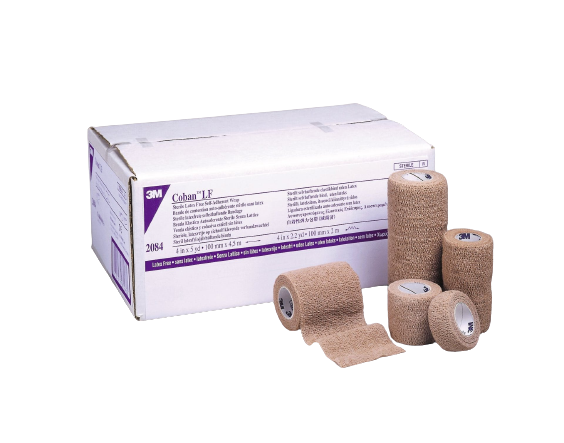 3M Coban LF Cohesive Bandage, Standard Compression, Self-adherent Closure, 2" X 5 yds